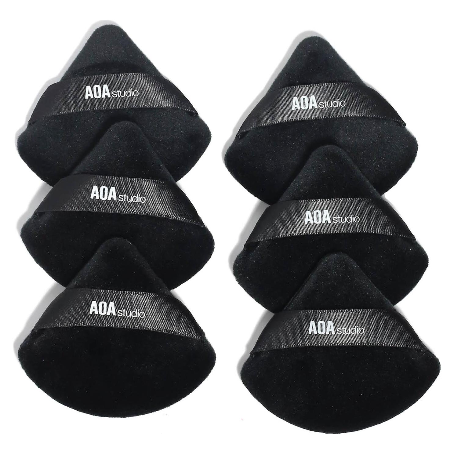 Conjunto de Esponjas de Maquillaje AOA Studio 6 Piezas Negro
