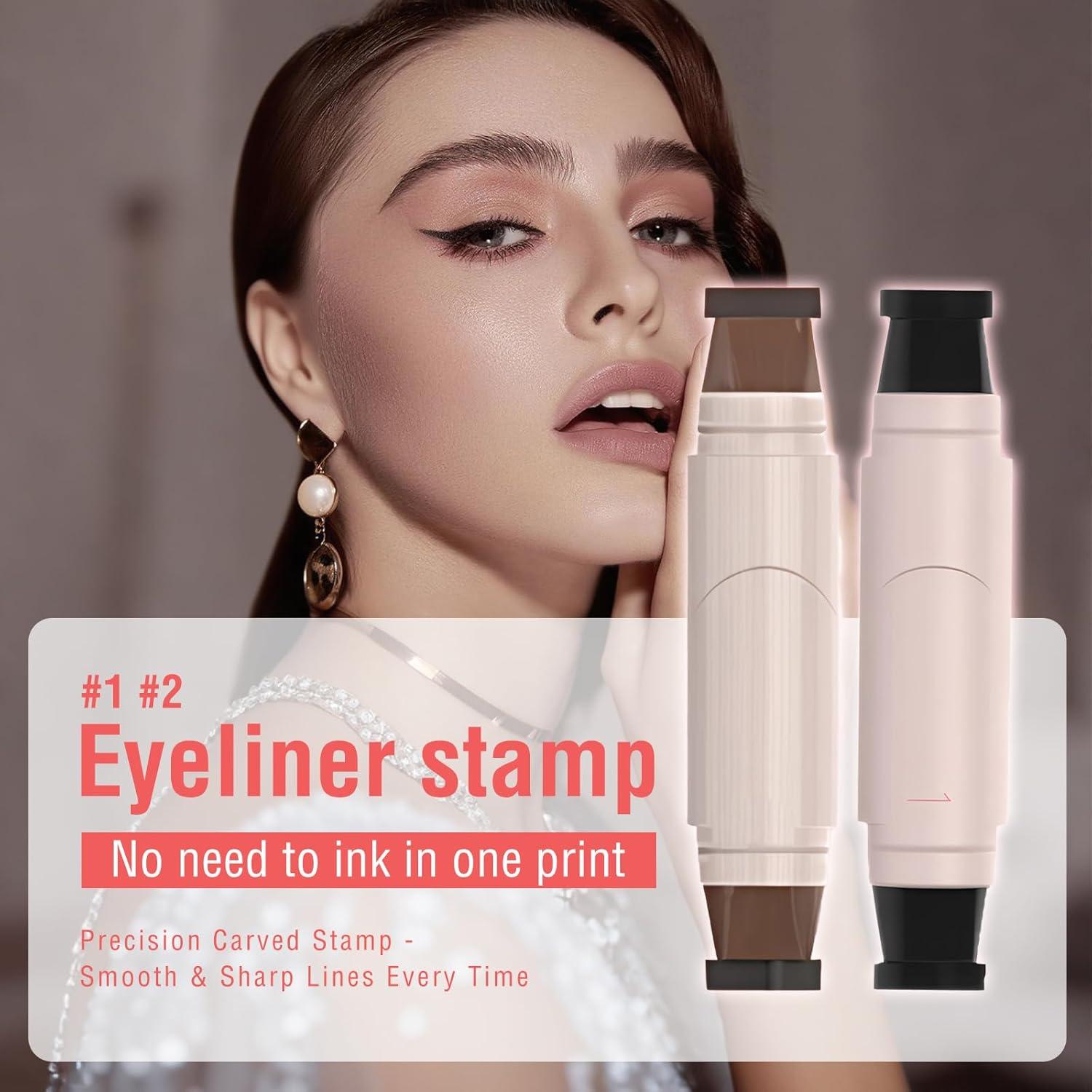 Set de Sello de Eyeliner en Gel Negro - Herramienta Impermeable