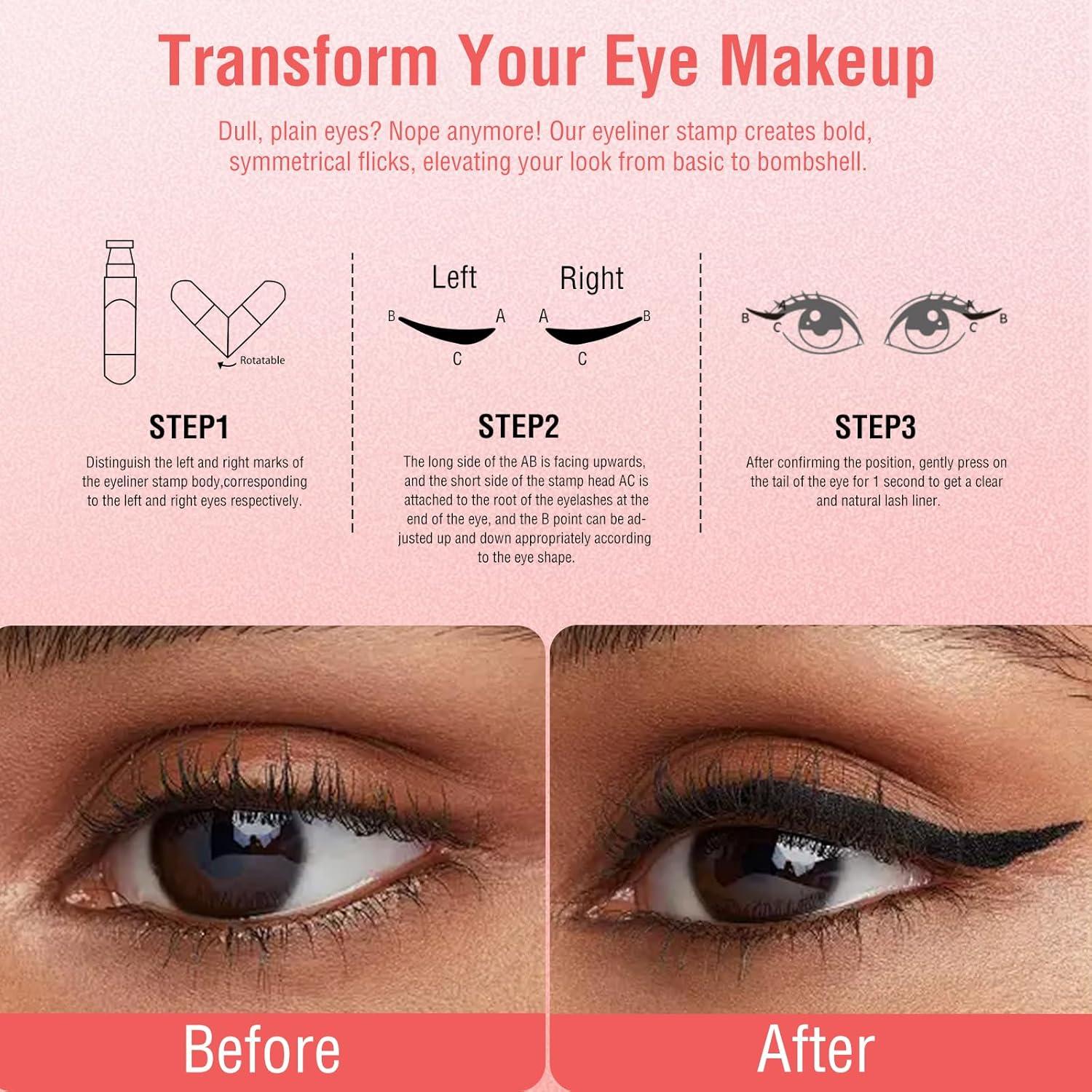 Set de Sello de Eyeliner en Gel Negro - Herramienta Impermeable