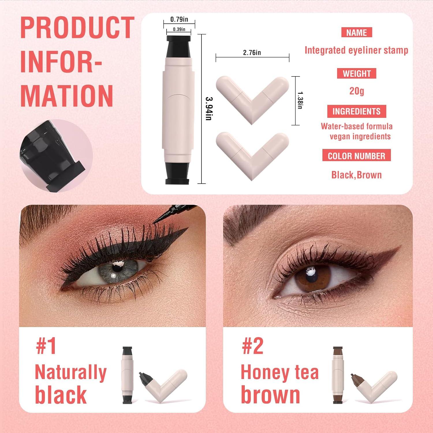 Set de Sello de Eyeliner en Gel Negro - Herramienta Impermeable