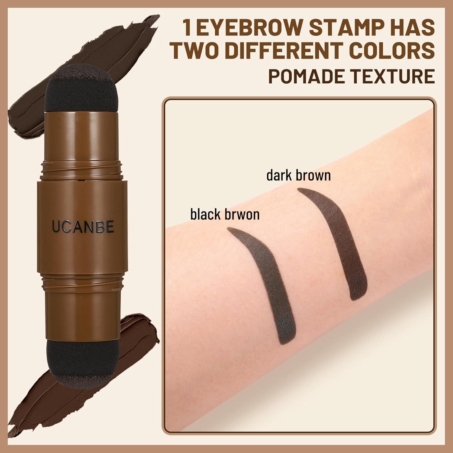 Kit de Cejas UCANBE 25PCS con Plantillas Reutilizables y Pomada