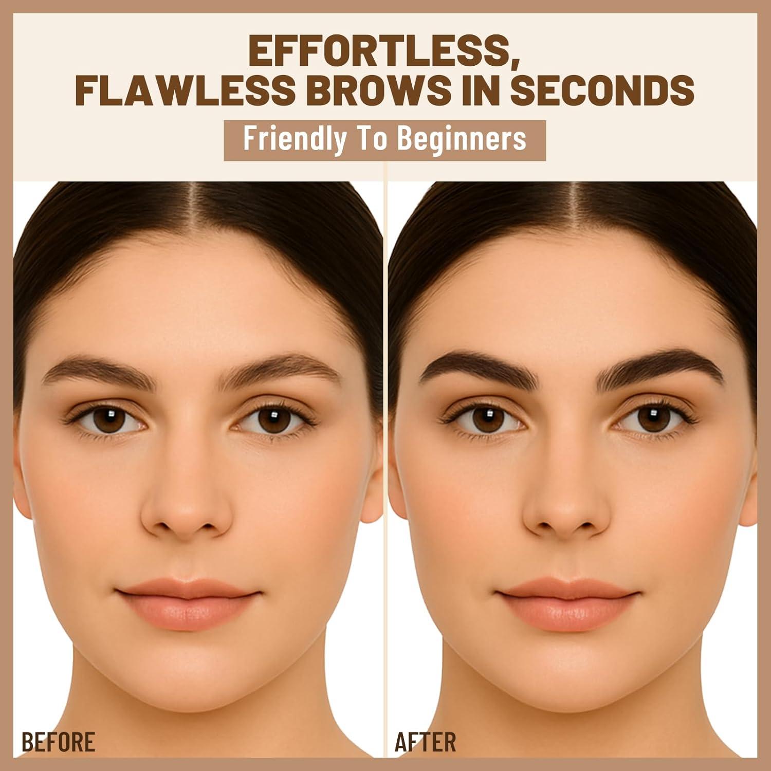 Kit de Cejas UCANBE 25PCS con Plantillas Reutilizables y Pomada