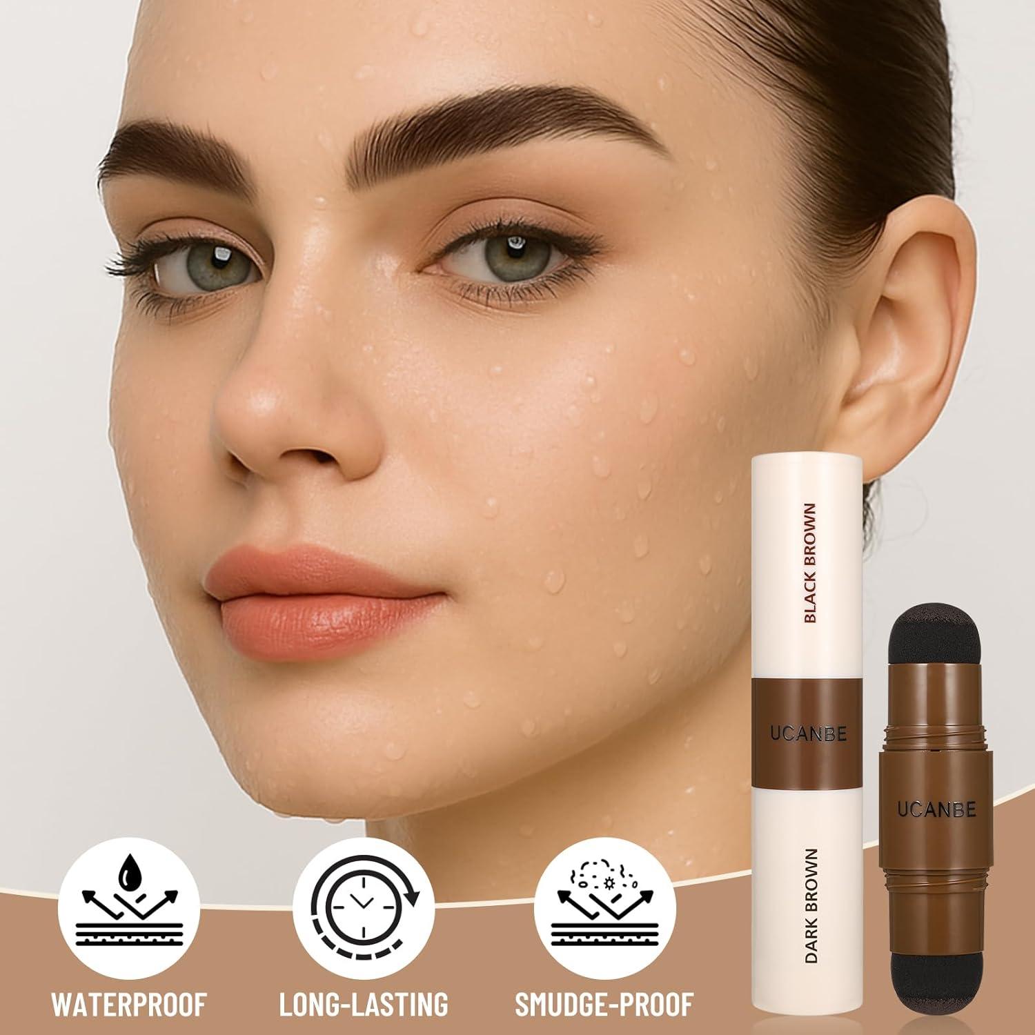 Kit de Cejas UCANBE 25PCS con Plantillas Reutilizables y Pomada