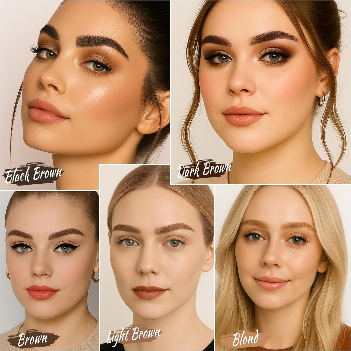 Kit de Cejas UCANBE 25PCS con Plantillas Reutilizables y Pomada