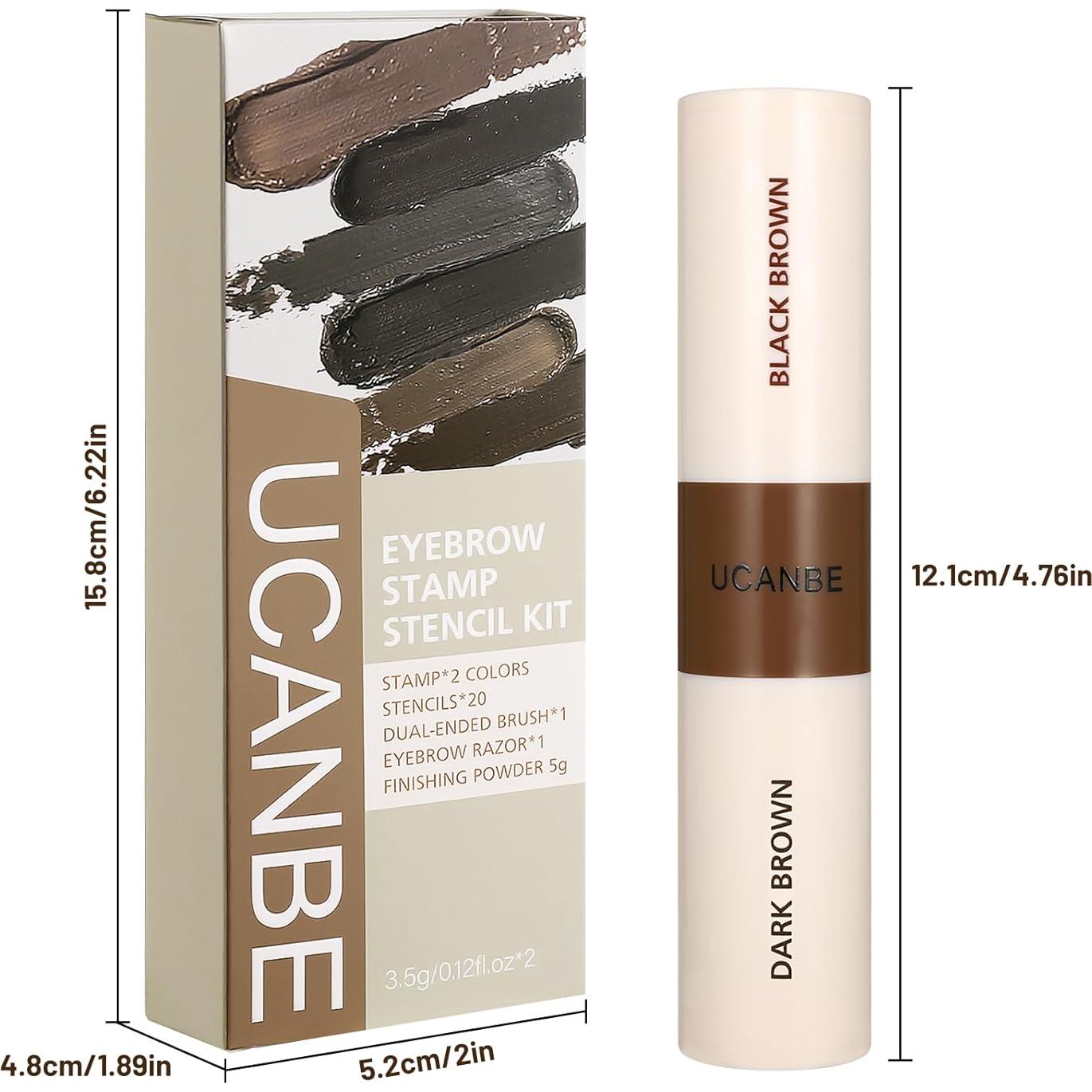 Kit de Cejas UCANBE 25PCS con Plantillas Reutilizables y Pomada