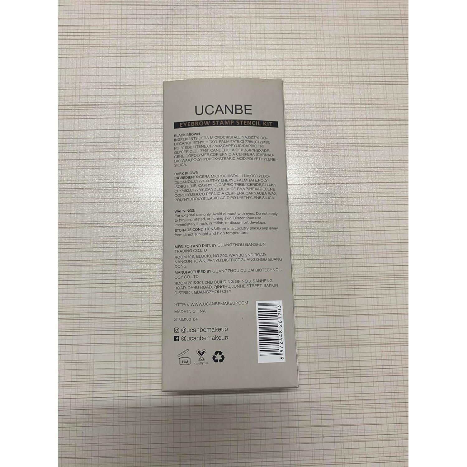 Kit de Cejas UCANBE 25PCS con Plantillas Reutilizables y Pomada