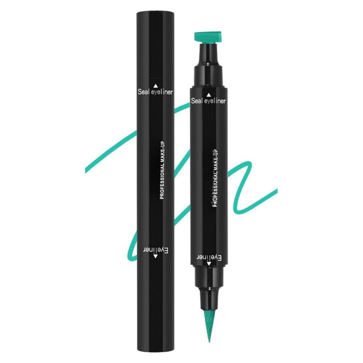 Delineador de Ojos con Sello ONarisae Verde - Plantilla Ojos de Gato