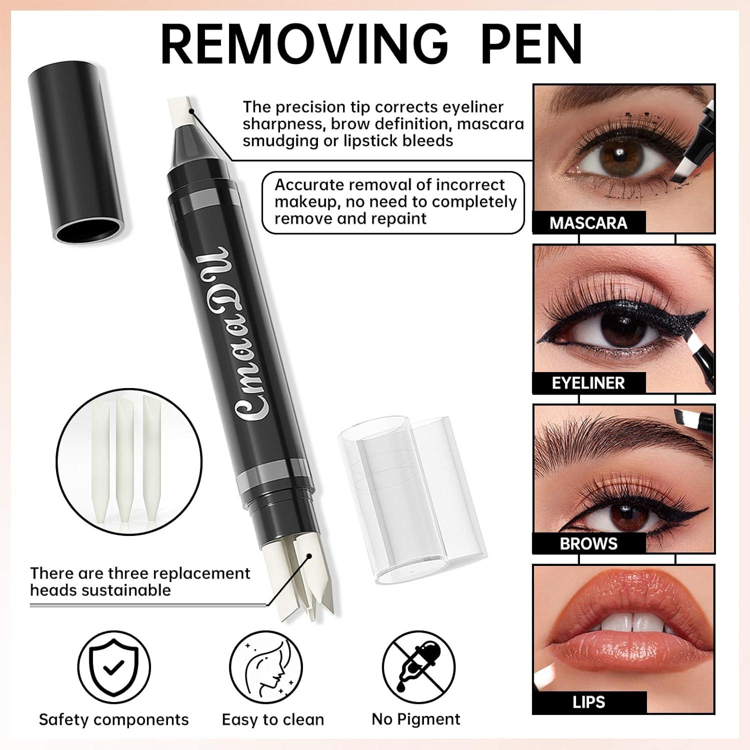 Juego de Sellos de Delineador de Ojos con Bolígrafos Limpiadores