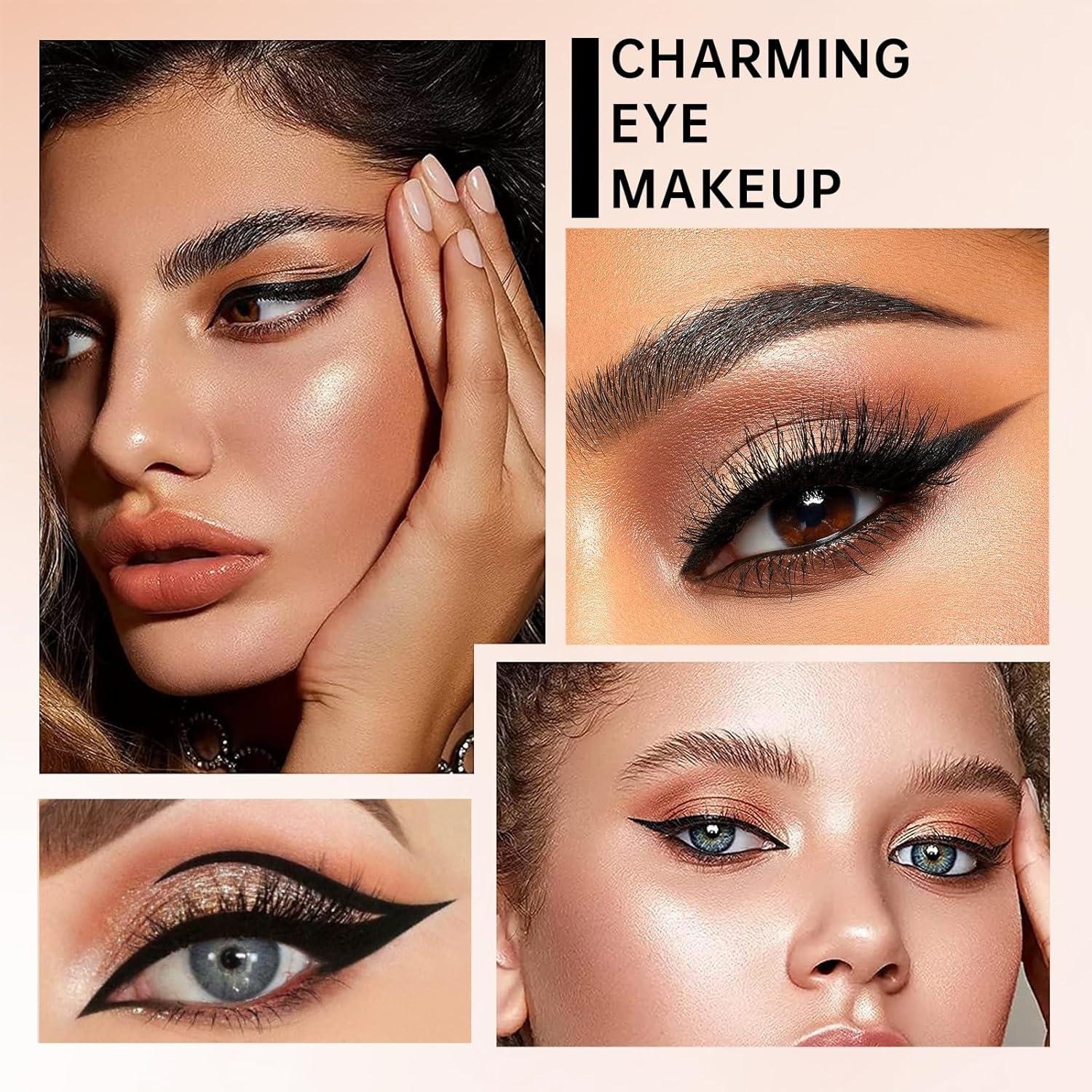 Juego de Sellos de Delineador de Ojos con Bolígrafos Limpiadores