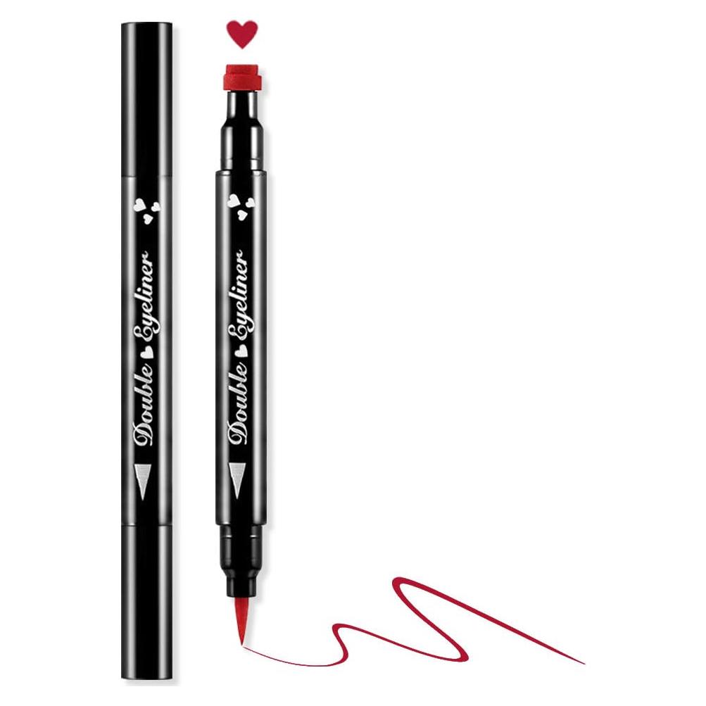 Eyeliner Líquido Doble Cabeza BINGBRUSH Rojo Corazón