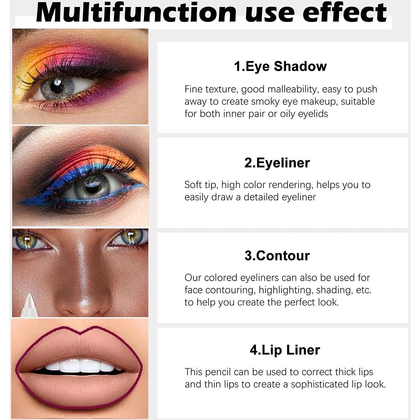 Set de 12 Lápices Delineadores de Ojos evpct - Resistente al Agua