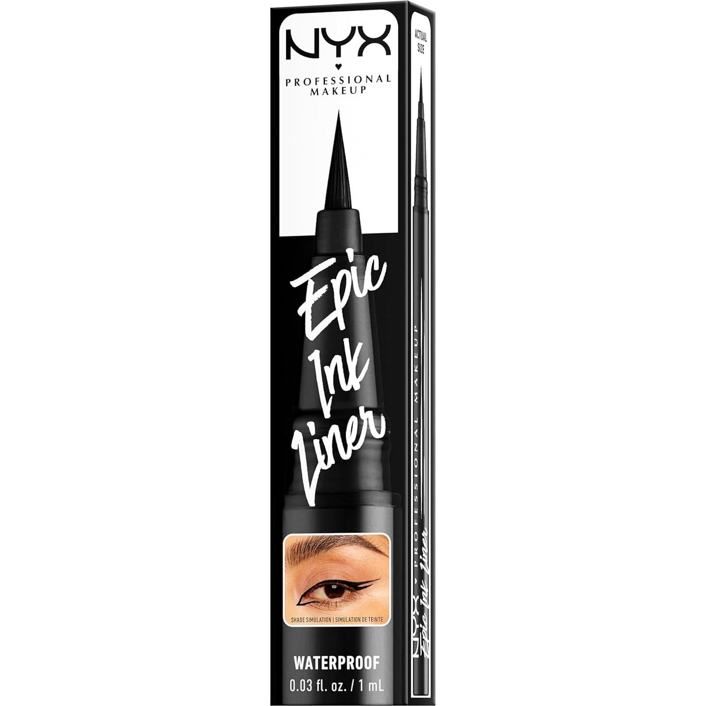 Delineador Líquido Impermeable NYX Epic Ink - Negro Mate