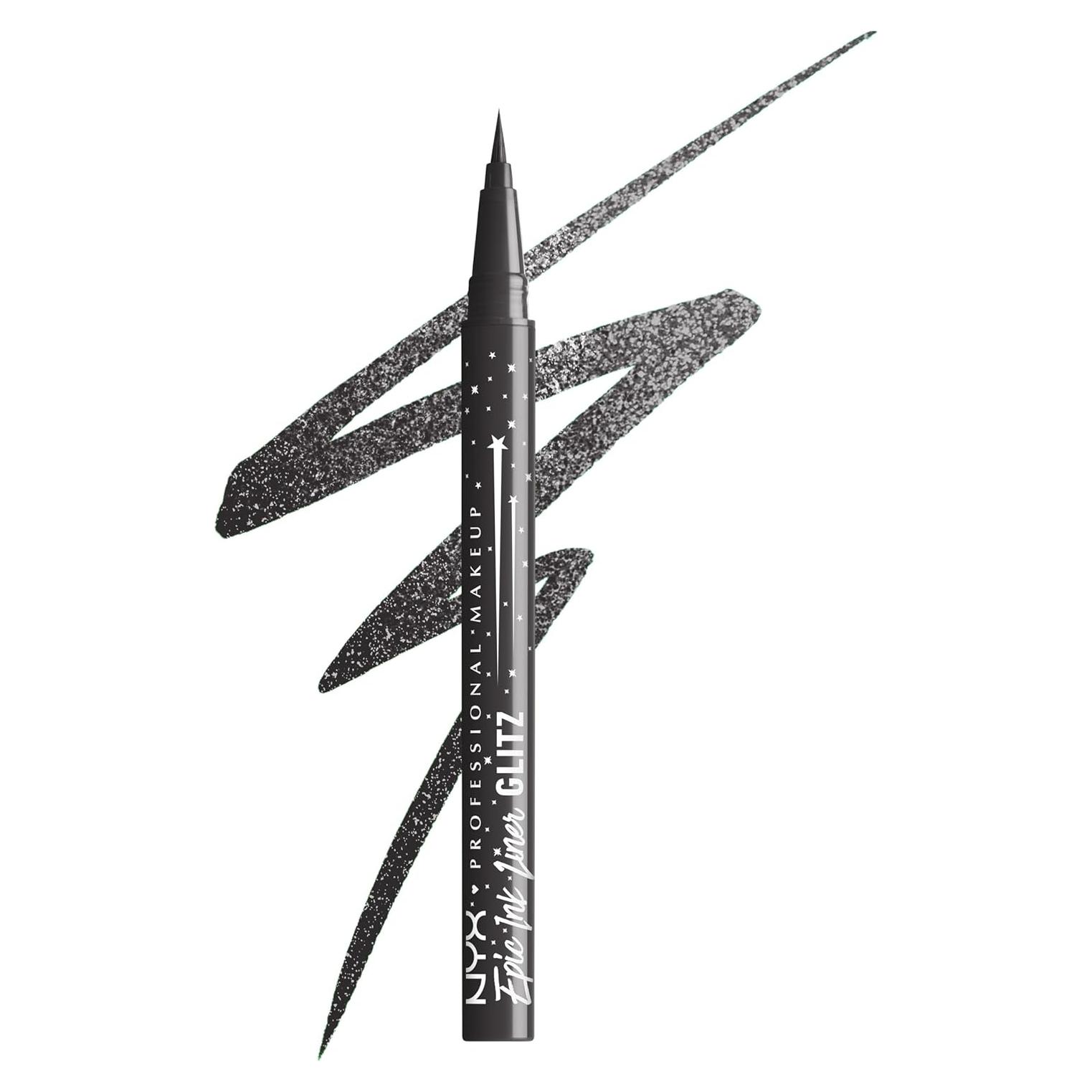 Delineador Líquido Metálico NYX Epic Ink Glitz 06 Brillo Grafito