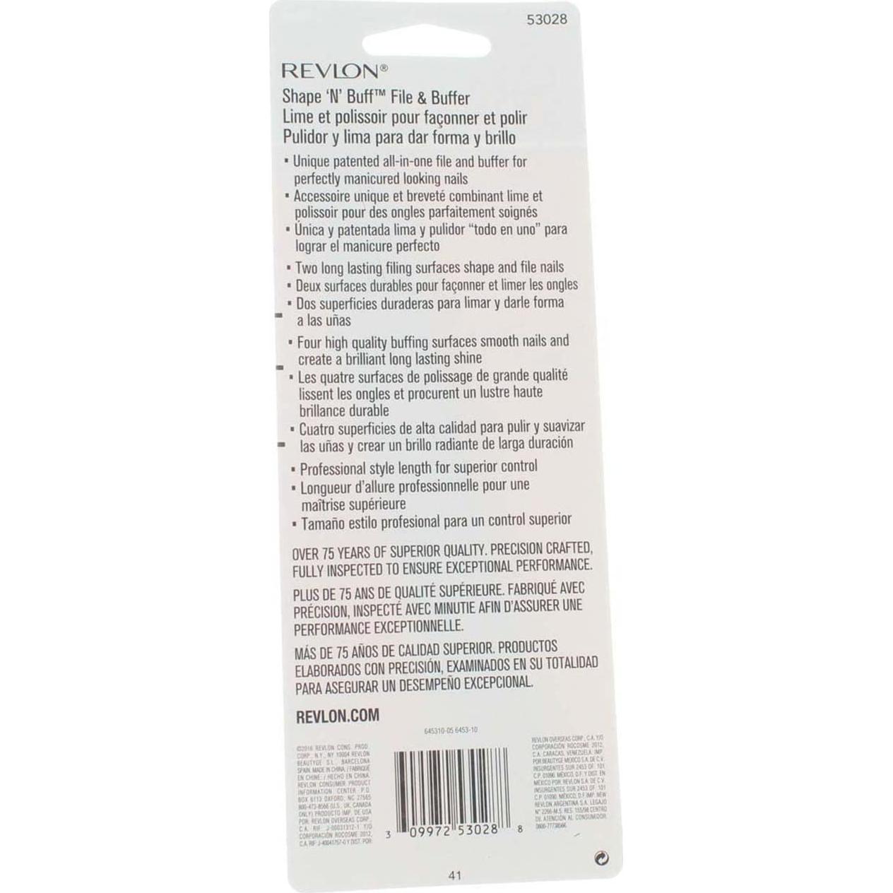 Lima de Uñas Revlon Beauty Tools - 2 Paquete, Pulido 4 Pasos