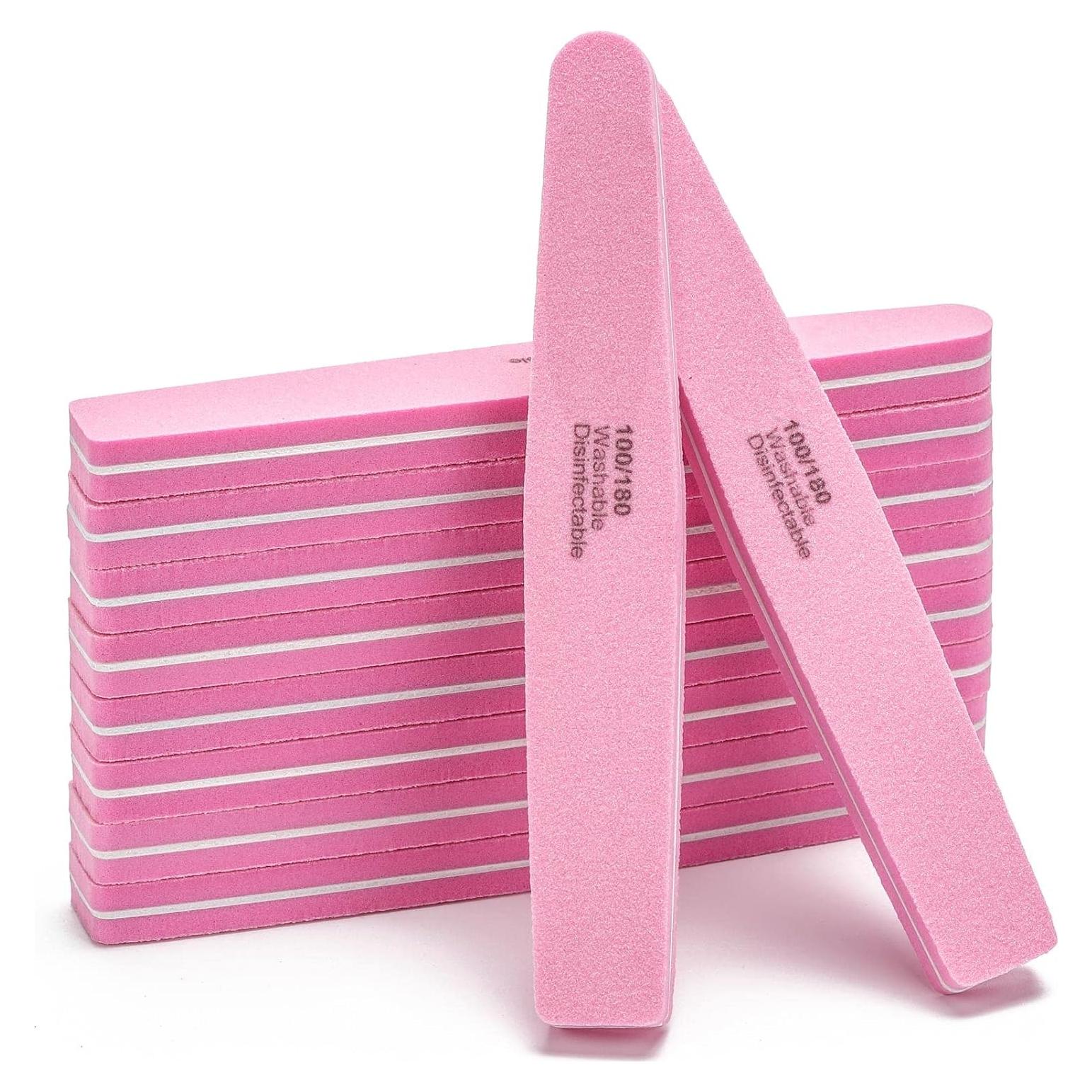 10 Bloques de Pulido de Uñas LoveBB Rosa 100/180 Grano