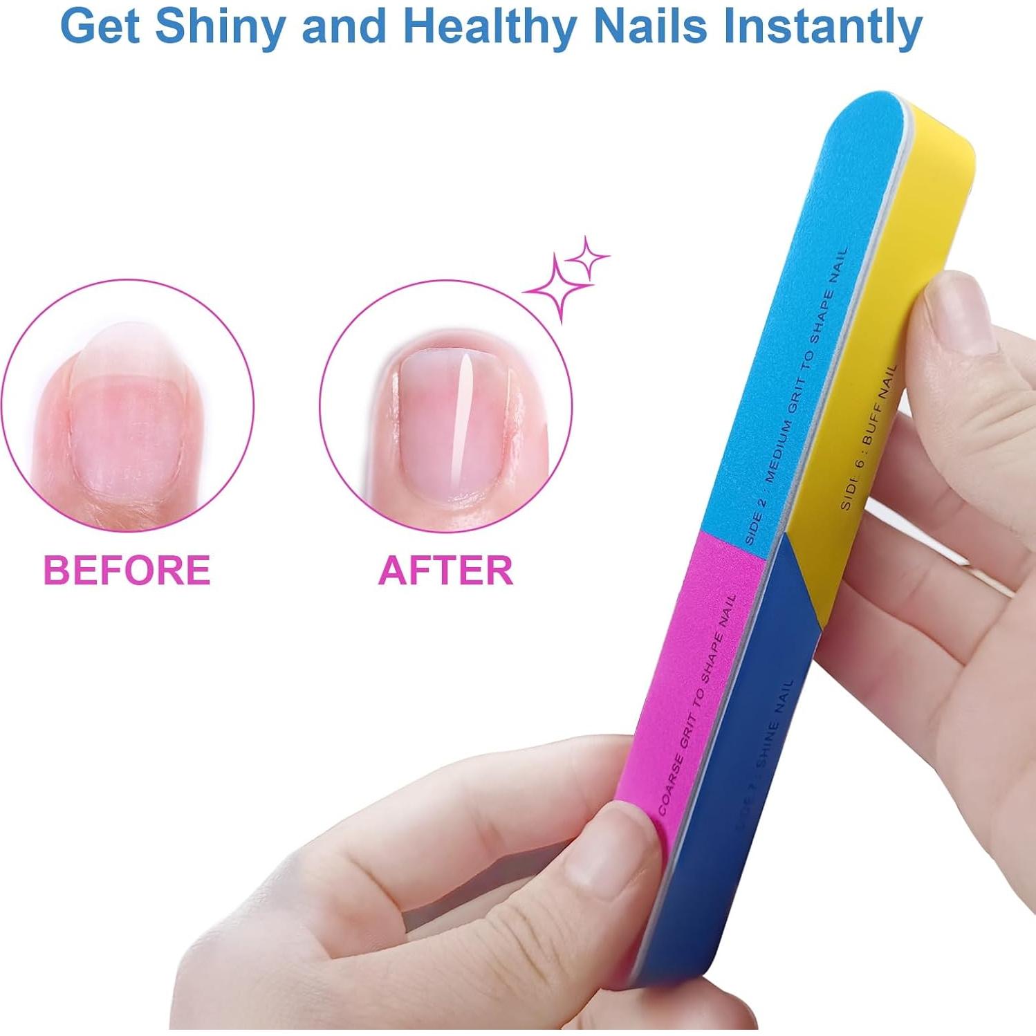 Bloque de Pulido de Uñas 7 Vías AhaTopia - 6 Piezas