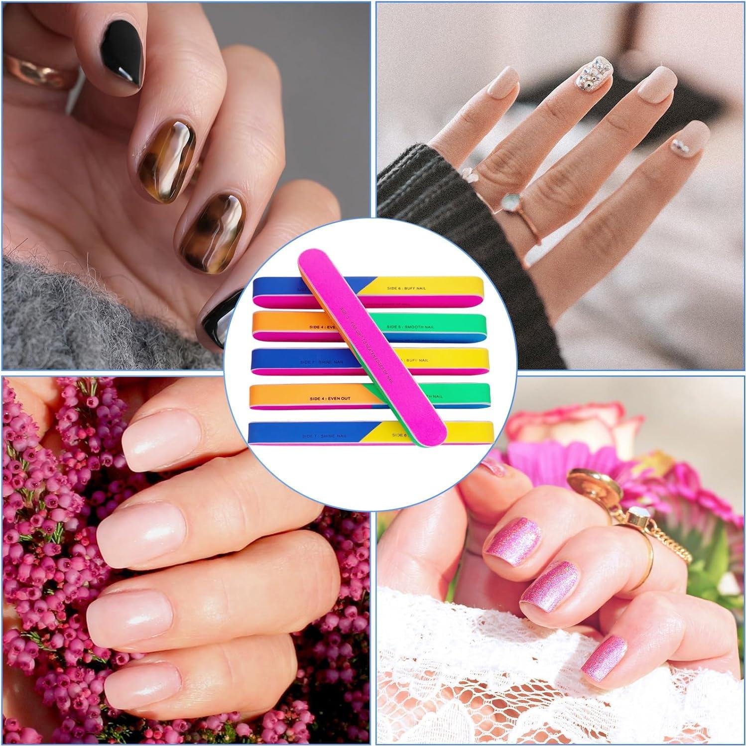 Bloque de Pulido de Uñas 7 Vías AhaTopia - 6 Piezas