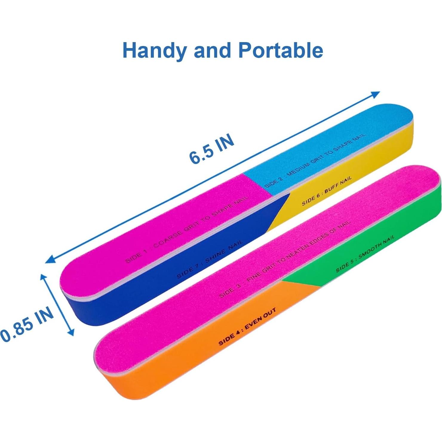 Bloque de Pulido de Uñas 7 Vías AhaTopia - 6 Piezas