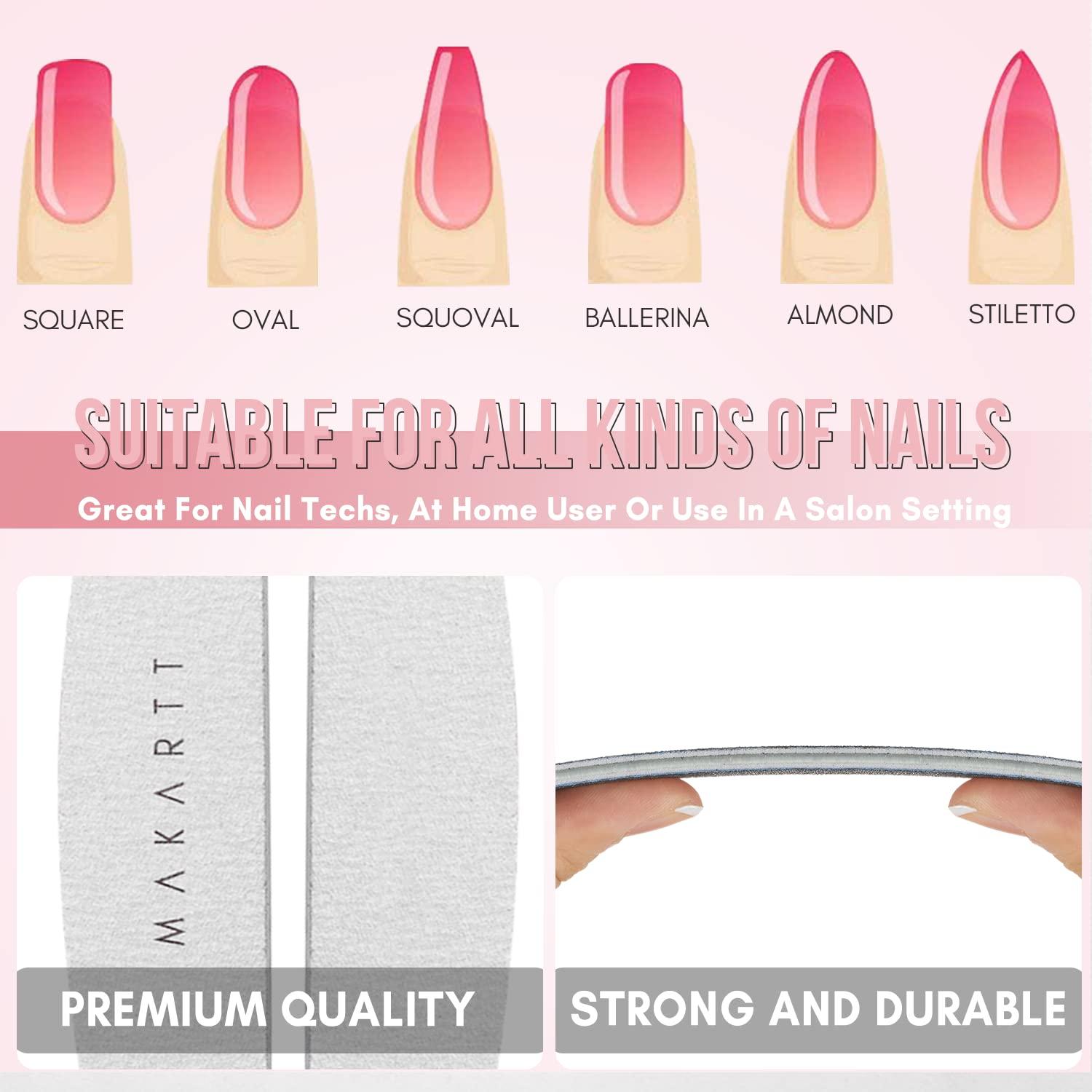 Limas de Uñas Makartt 100/180 Grano - 10 Pcs para Manicura