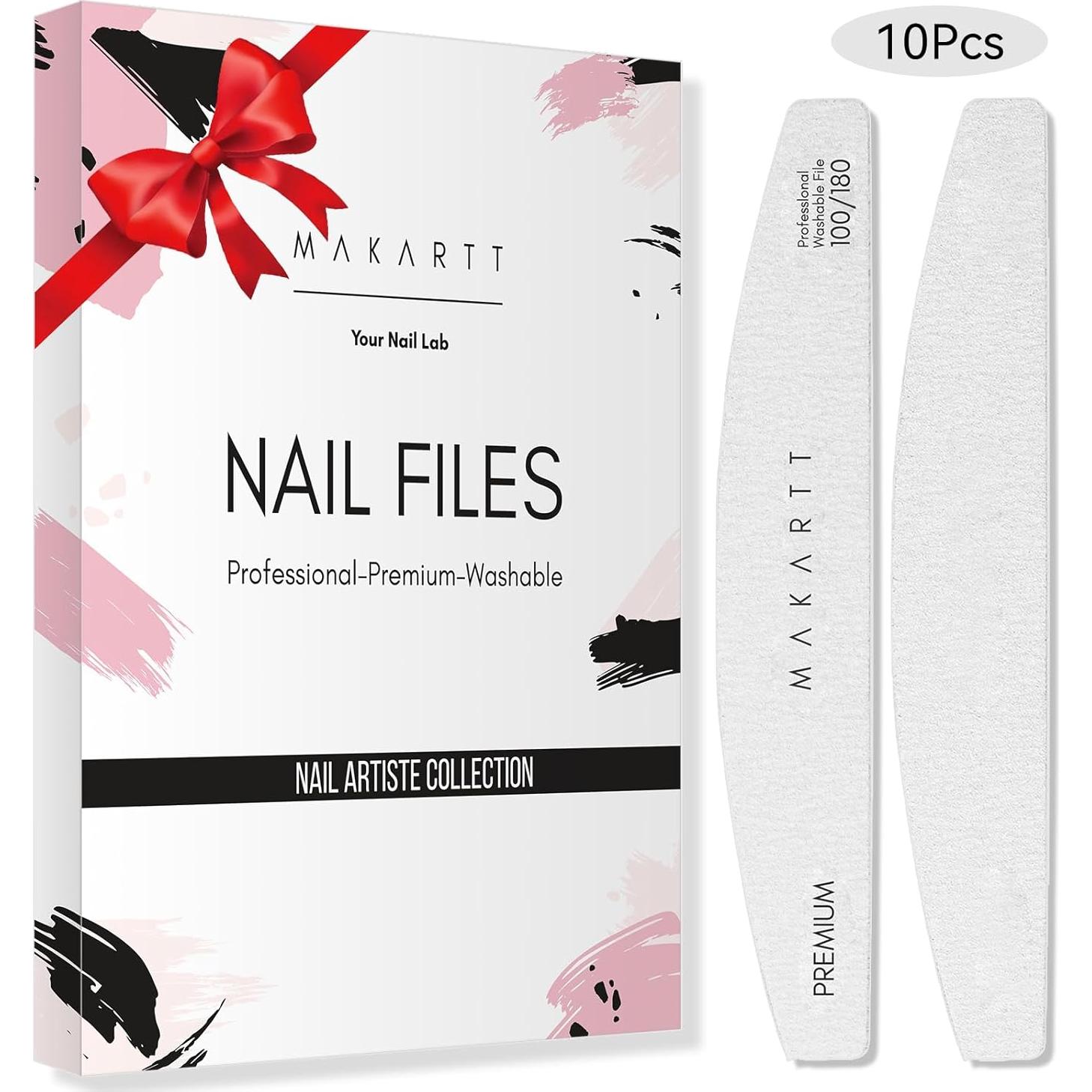 Limas de Uñas Makartt 100/180 Grano - 10 Pcs para Manicura