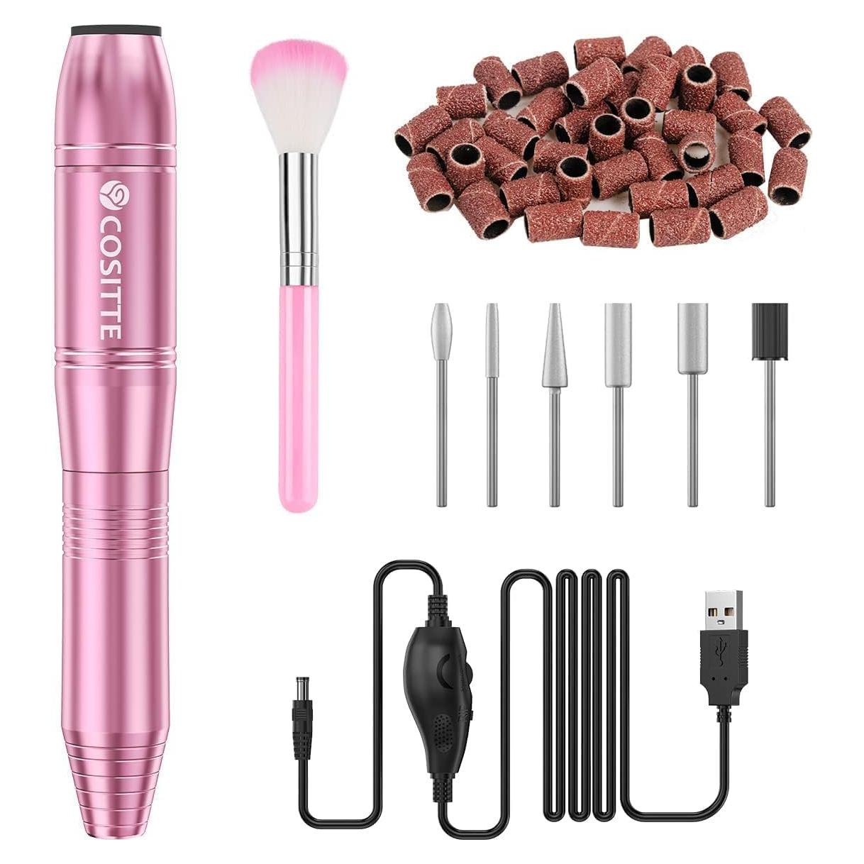 Taladro de Uñas Eléctrico COSITTE Rosa 20000rpm USB