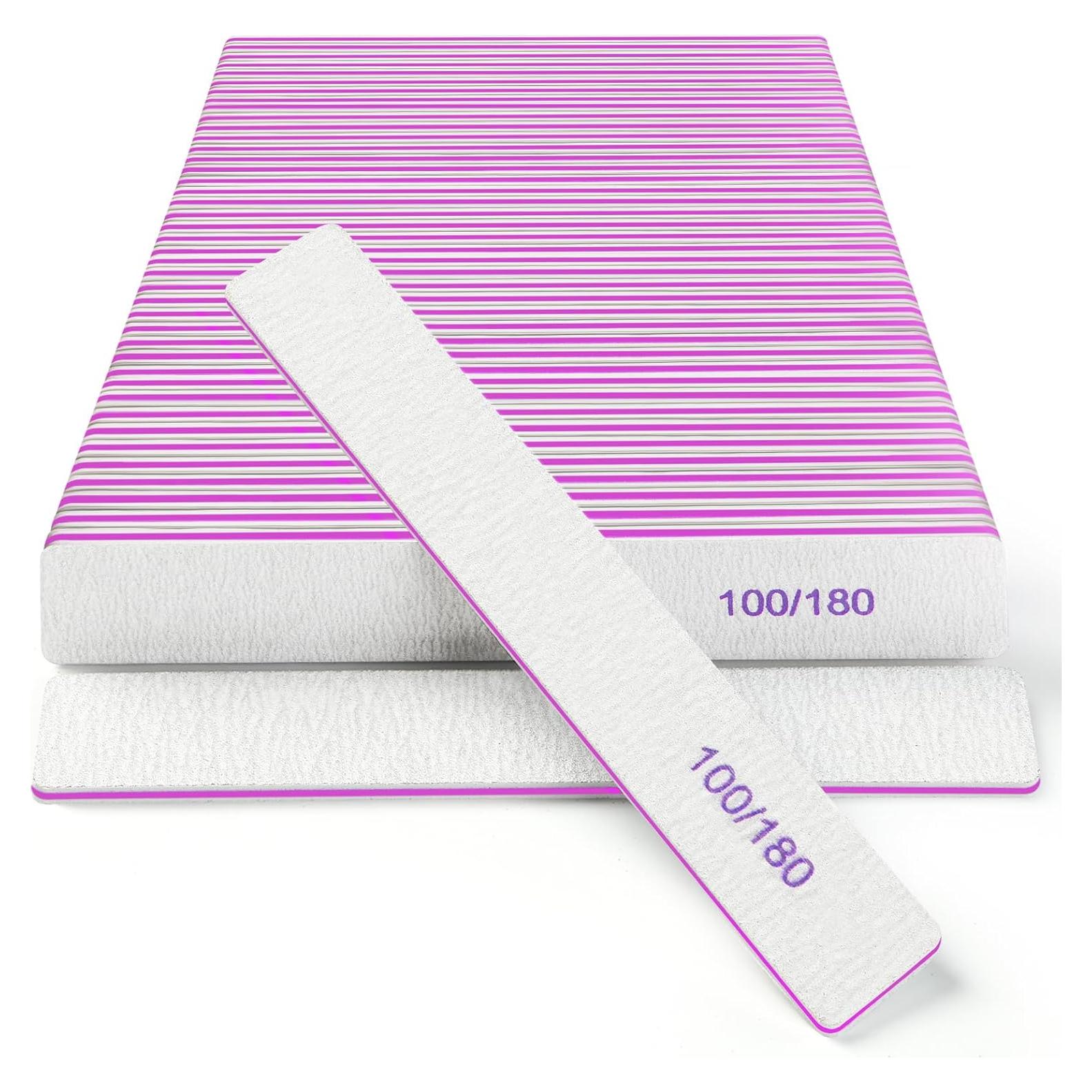 Limas de Uñas Ekrnlyi 30 Pcs Doble Cara 100/180 Reutilizables