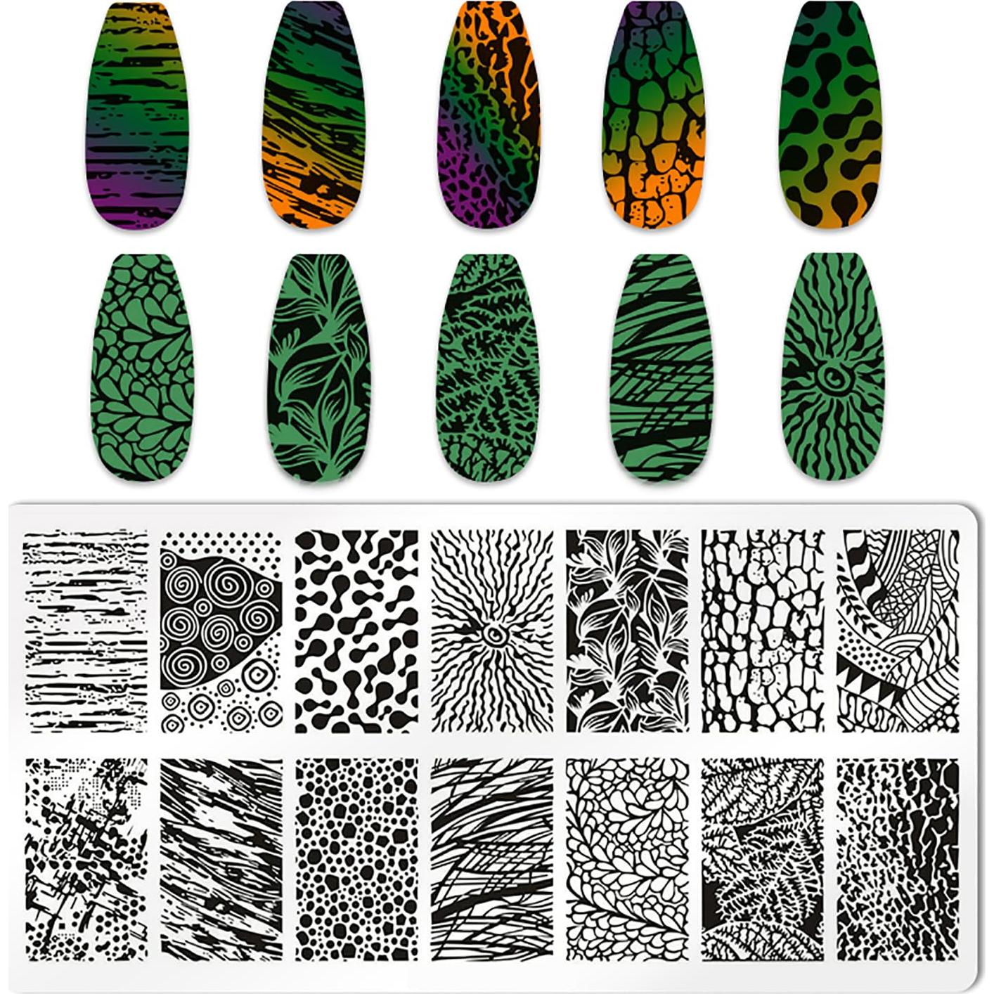 Kit de Estampado de Uñas 5 Piezas MOLILO - Diseño Leopardo