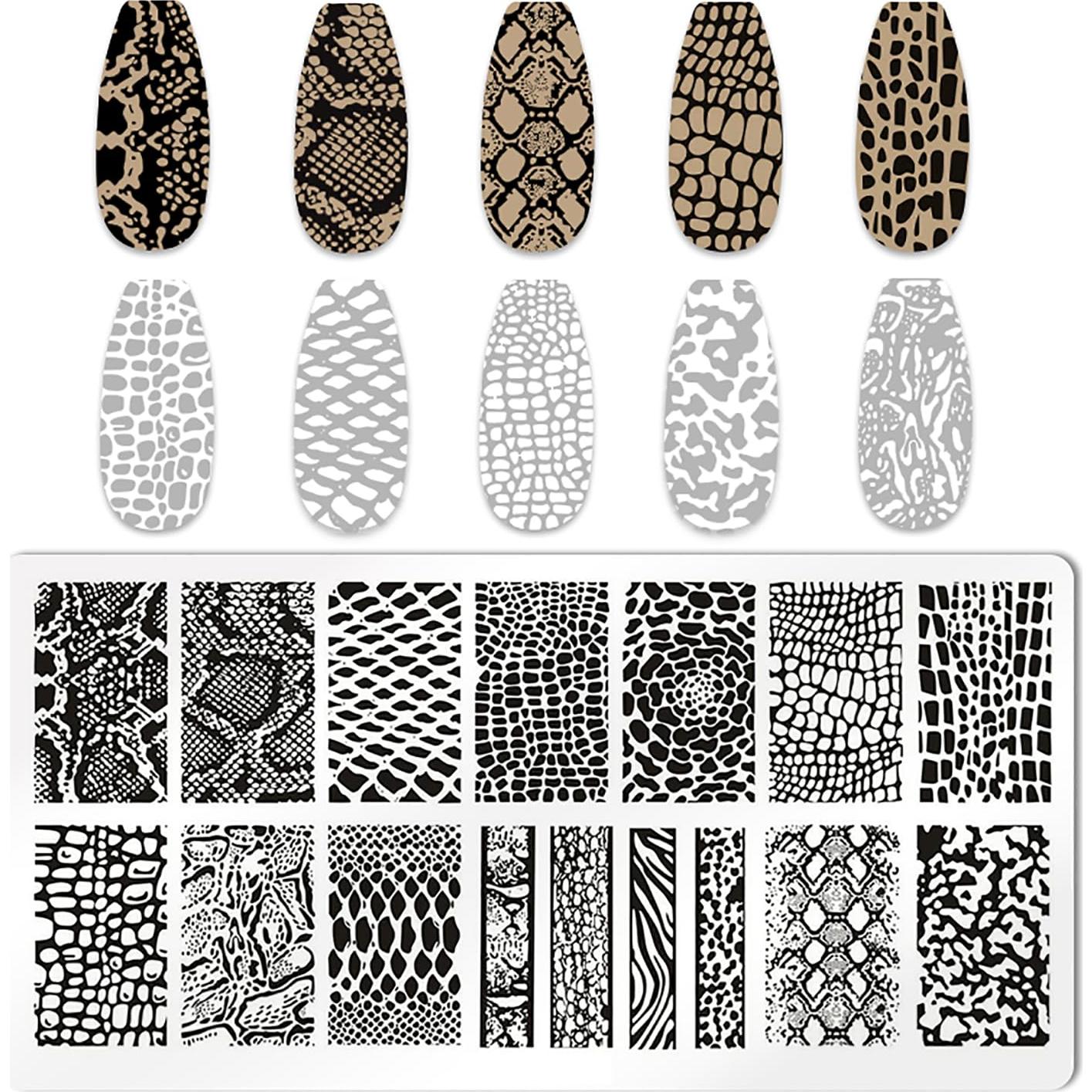 Kit de Estampado de Uñas 5 Piezas MOLILO - Diseño Leopardo