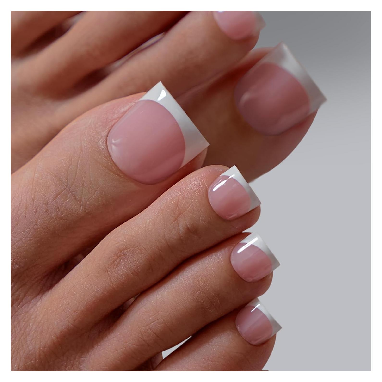 Uñas de Pie Cuadradas BTArtbox - Kit de 30 Uñas Curables