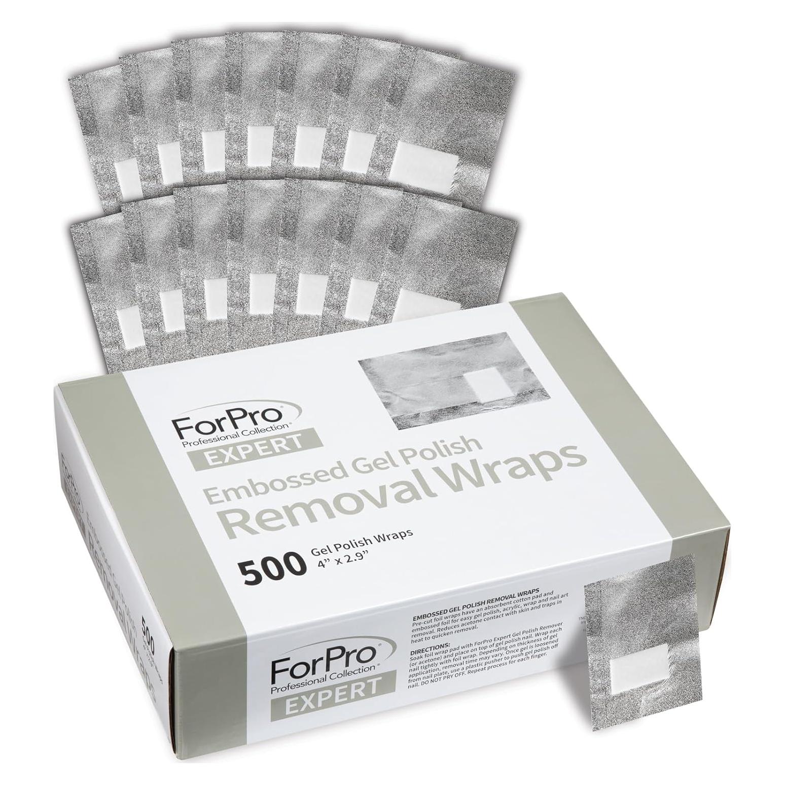 ForPro Envolturas para Remover Esmalte en Gel 500 Cuentas