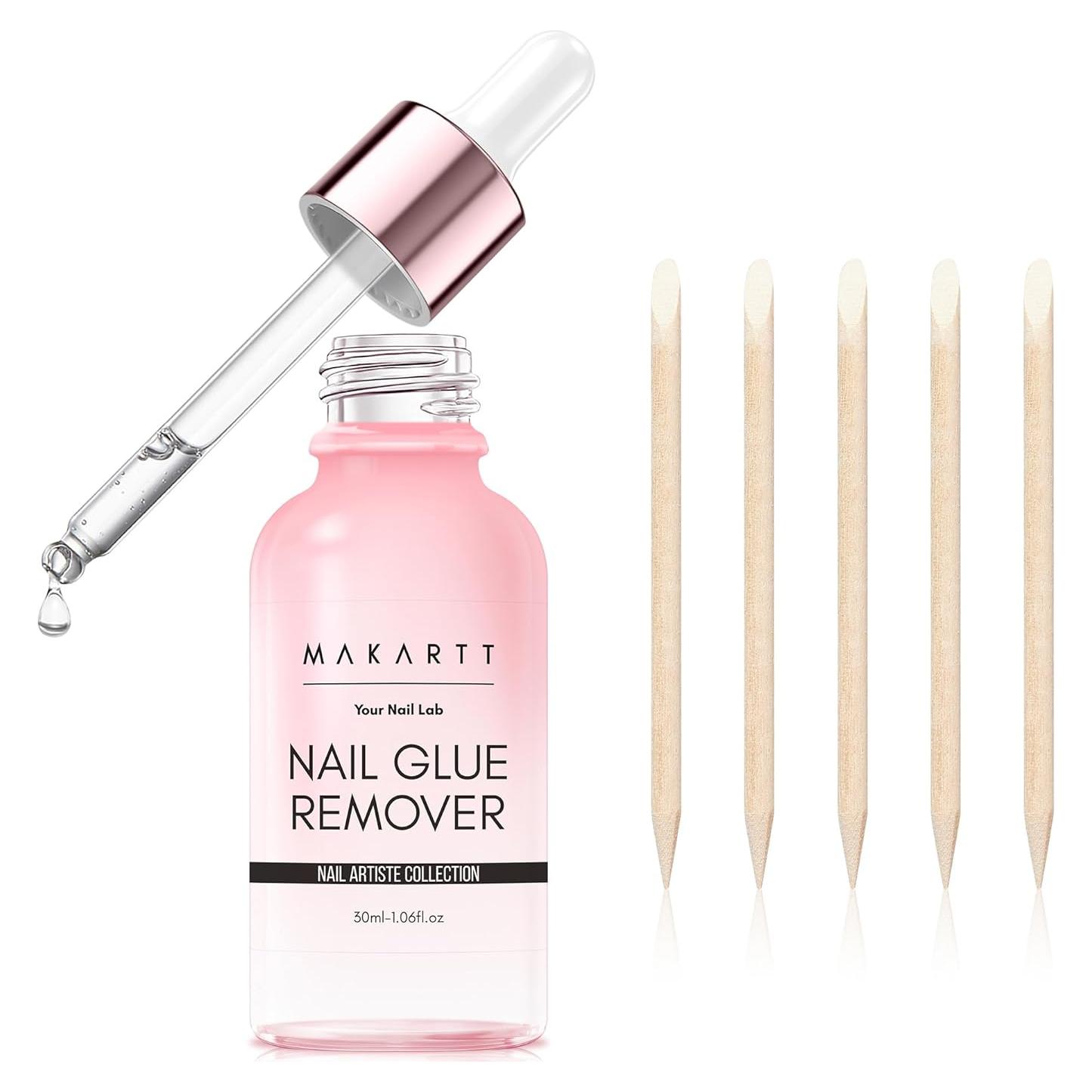 Removedor de Pegamento para Uñas Makartt 30 ml con Vitamina E