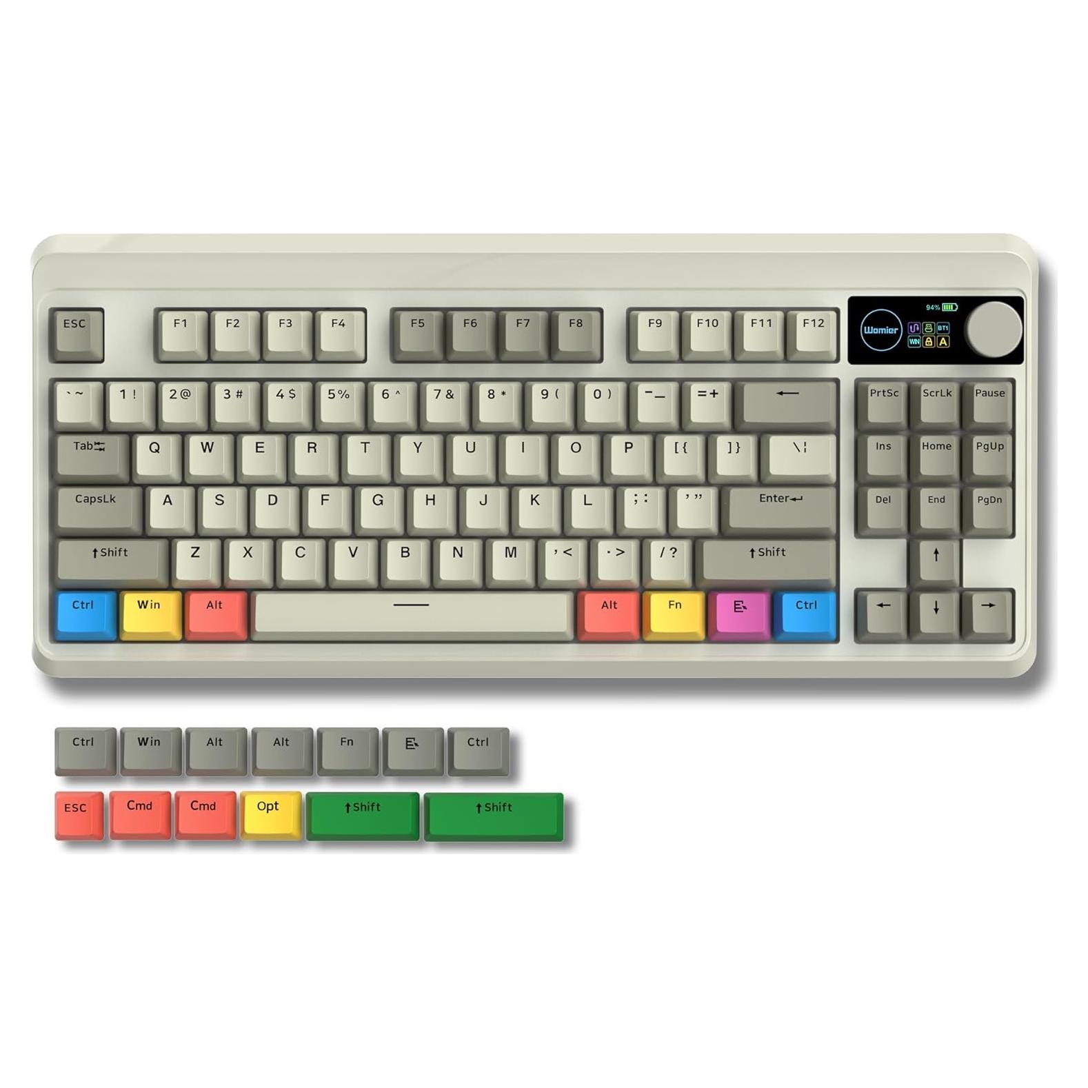 Teclado Gaming Womier M87 Pro Inalámbrico RGB 75% OLED