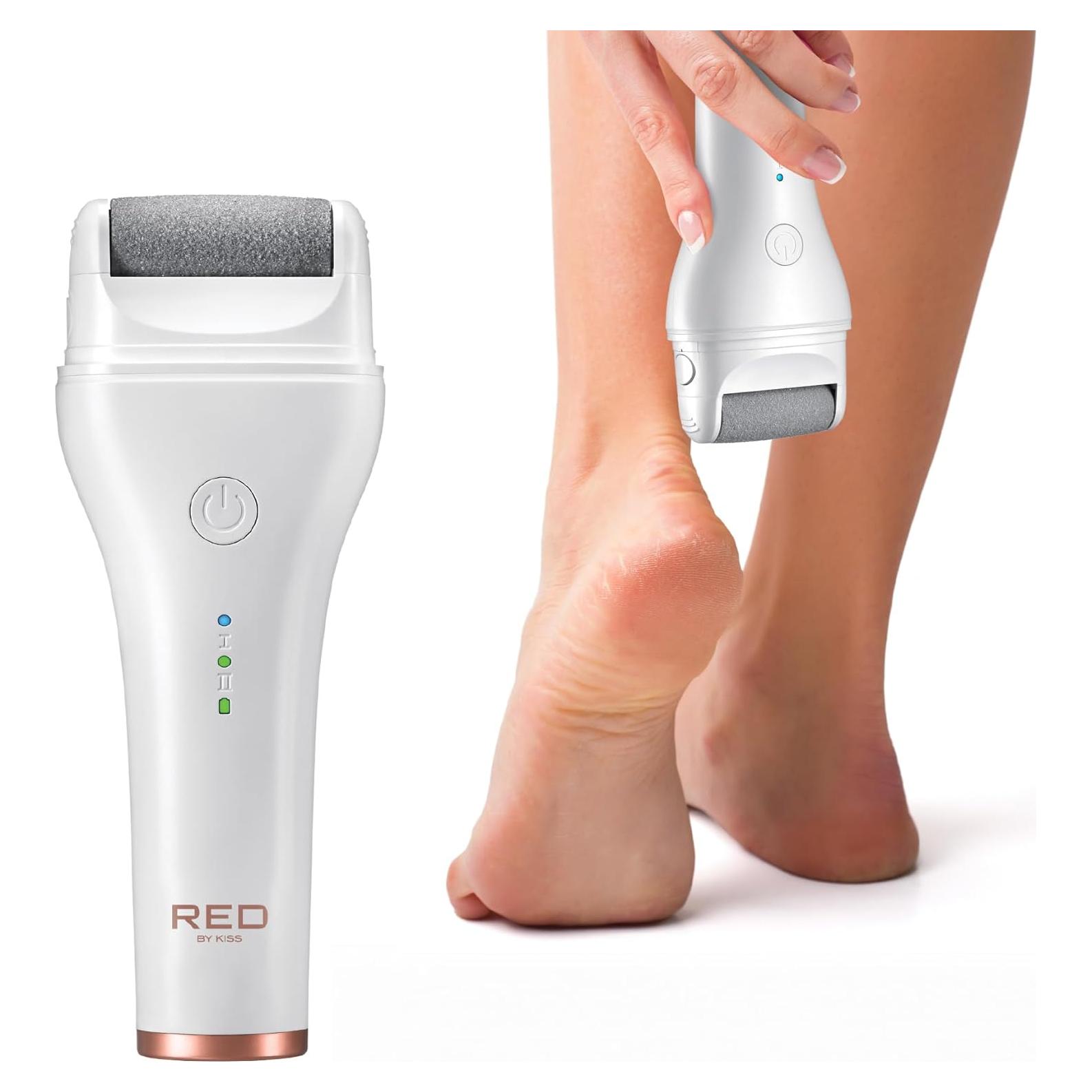 Removedor de Callos Eléctrico Inalámbrico Red by Kiss - 3 Rodillos