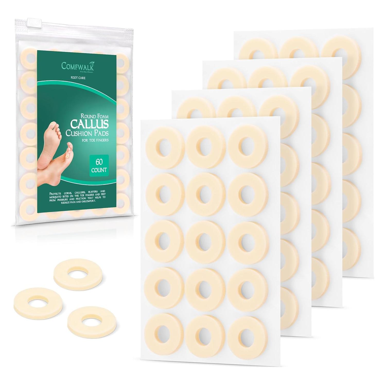 Almohadillas para Callos Comfwalk - 60 Unidades, Espuma Suave