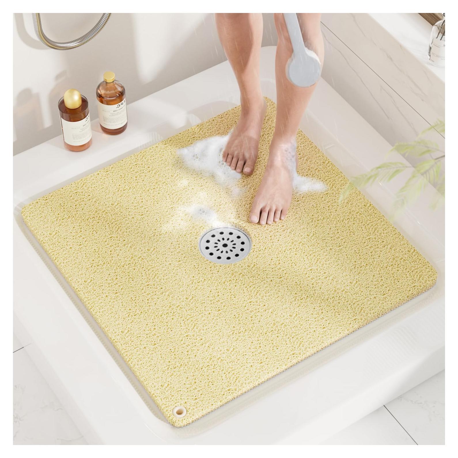 Alfombrilla de Ducha Antideslizante HITSLAM 60x60 cm Beige