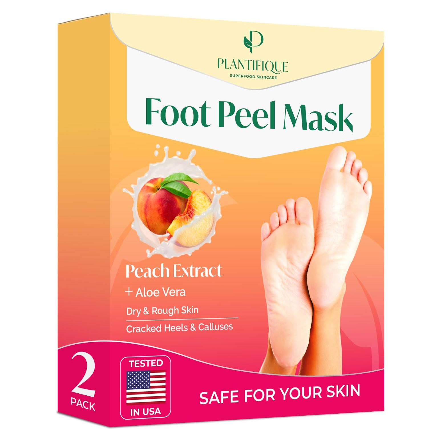 Mascarilla Exfoliante para Pies Plantifique - Durazno 2 Paquetes