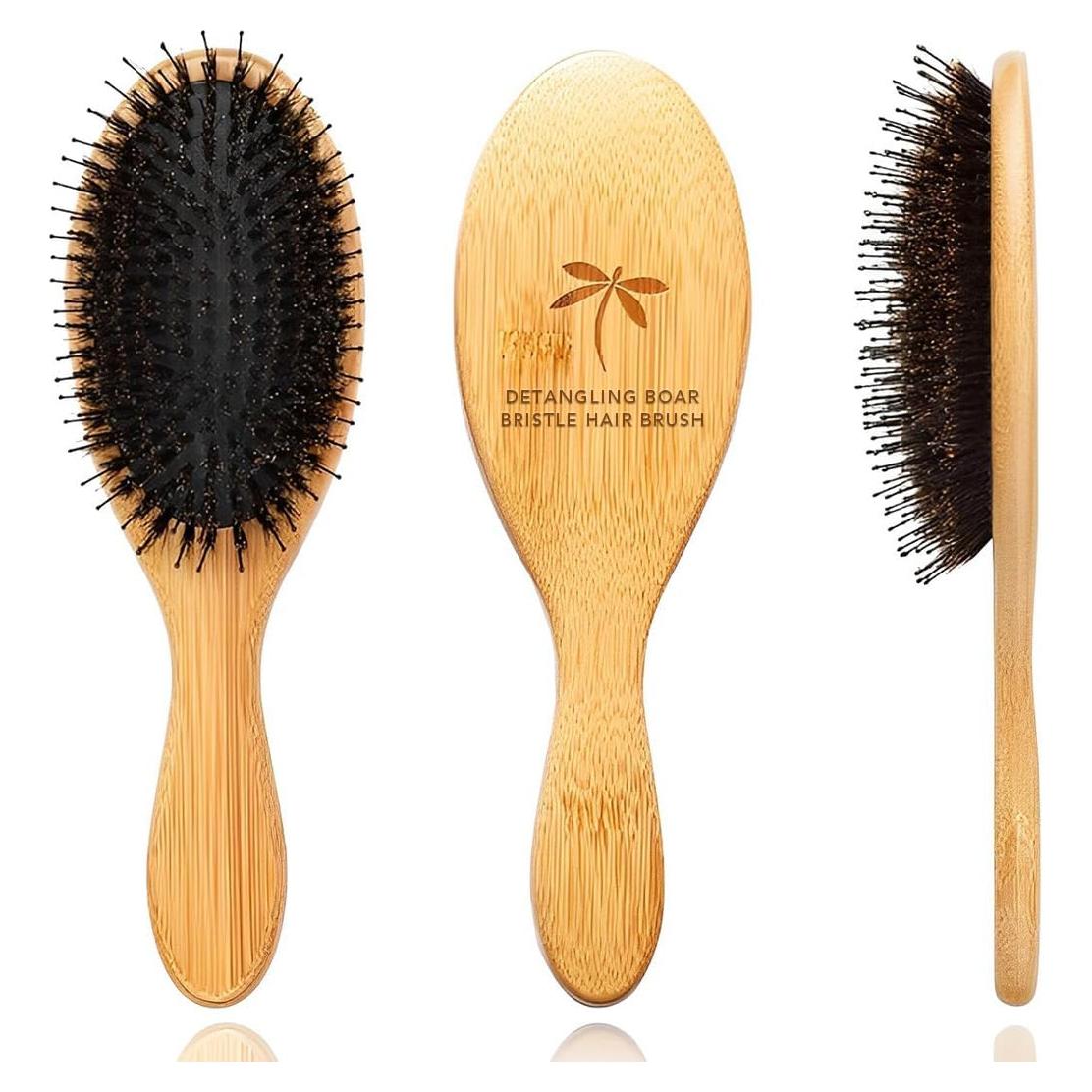 Cepillo Desenredante de Cerda de Jabalí Belula - 23x4.5cm