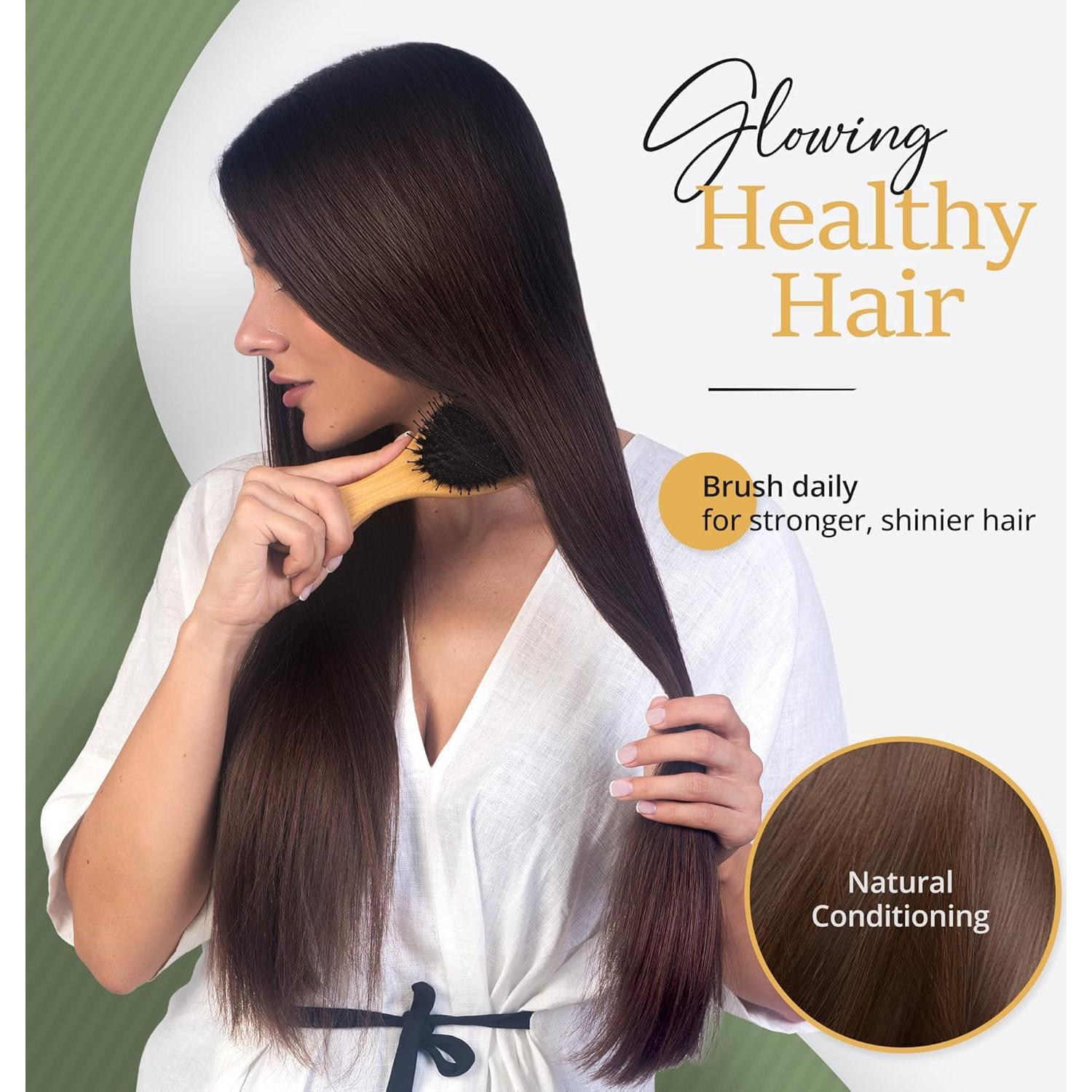 Cepillo Desenredante de Cerda de Jabalí Belula - 23x4.5cm