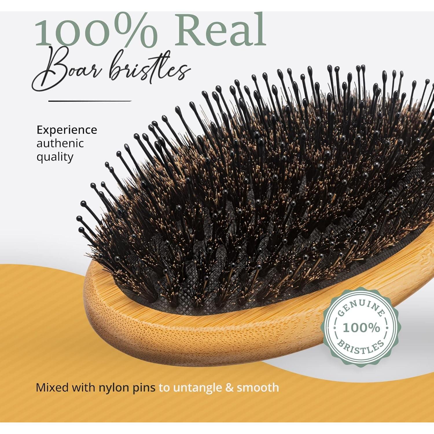 Cepillo Desenredante de Cerda de Jabalí Belula - 23x4.5cm