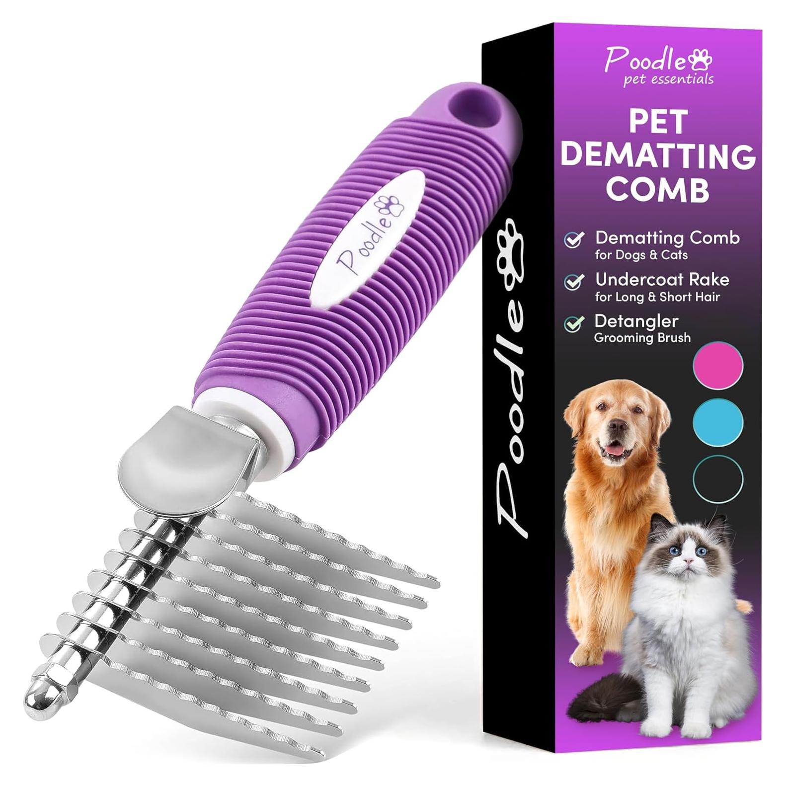 Rastrillo Desmatador Poodlie para Perros y Gatos - Cuchillas 6.35 cm