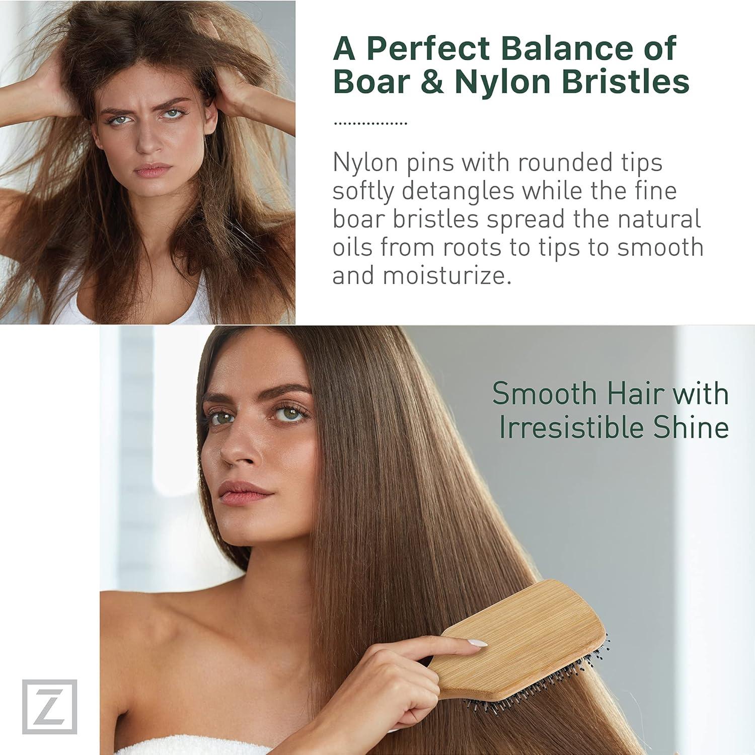 Cepillo Paddle de Cerdas de Jabalí Zollo - Natural, Ecológico