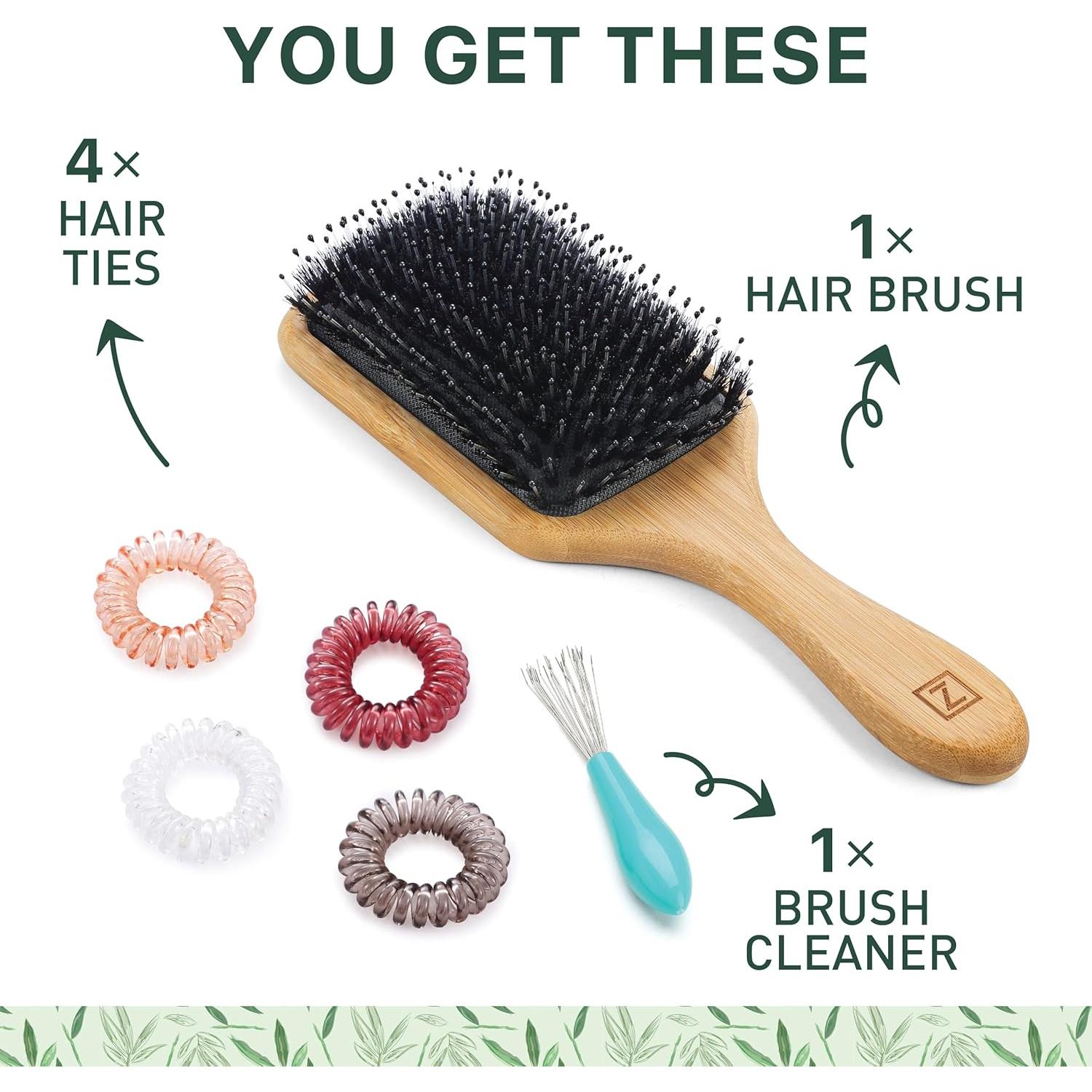 Cepillo Paddle de Cerdas de Jabalí Zollo - Natural, Ecológico