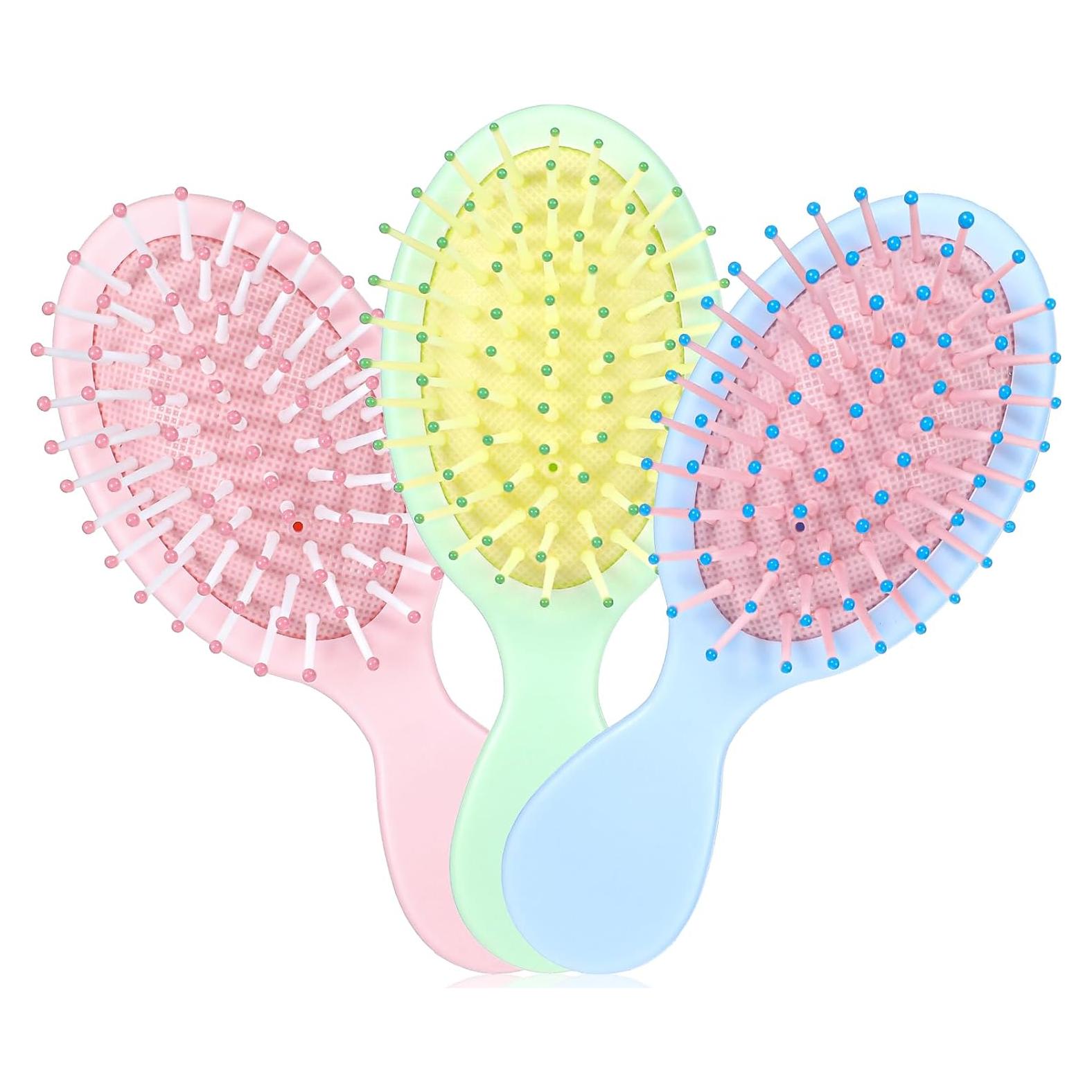 3 Piezas Cepillo Mini Desenredante Wanmu para Cabello