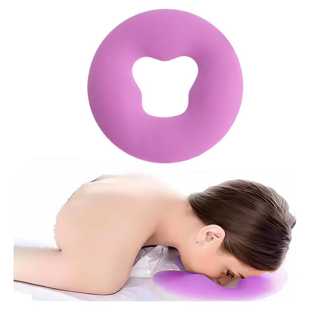 Almohada de Masaje Facial OULIGET de Silicona Morada 29x1.8cm