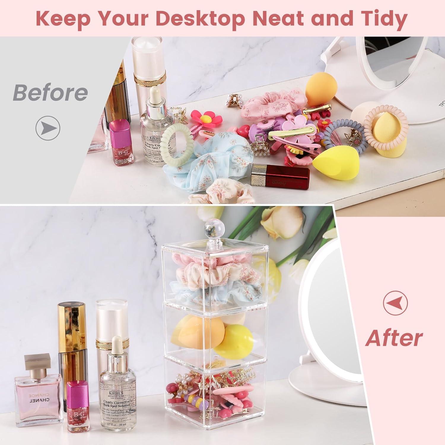 Organizador Acrílico Apilable BLVRYVIO para Accesorios de Cabello