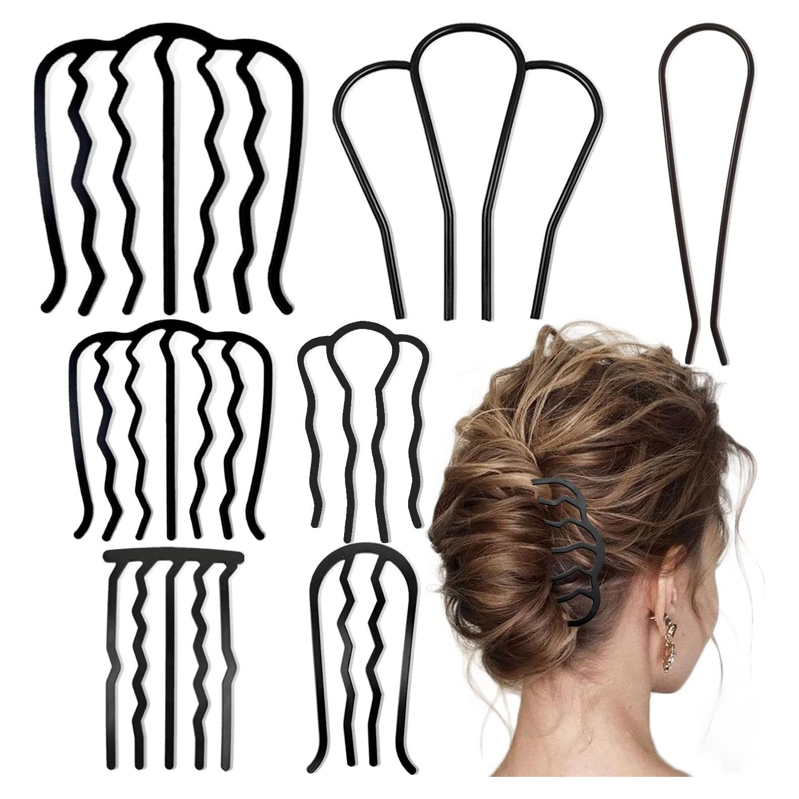 7 Peines Laterales de Metal LAPOHI para Peinados Elegantes