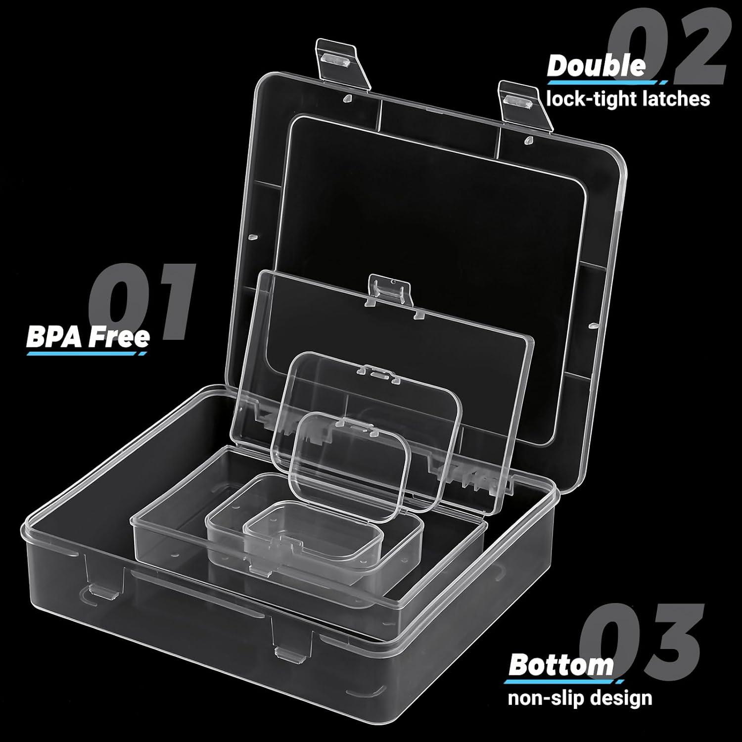 Contenedores Rectangulares Jutieuo 7 Piezas Plástico Transparente