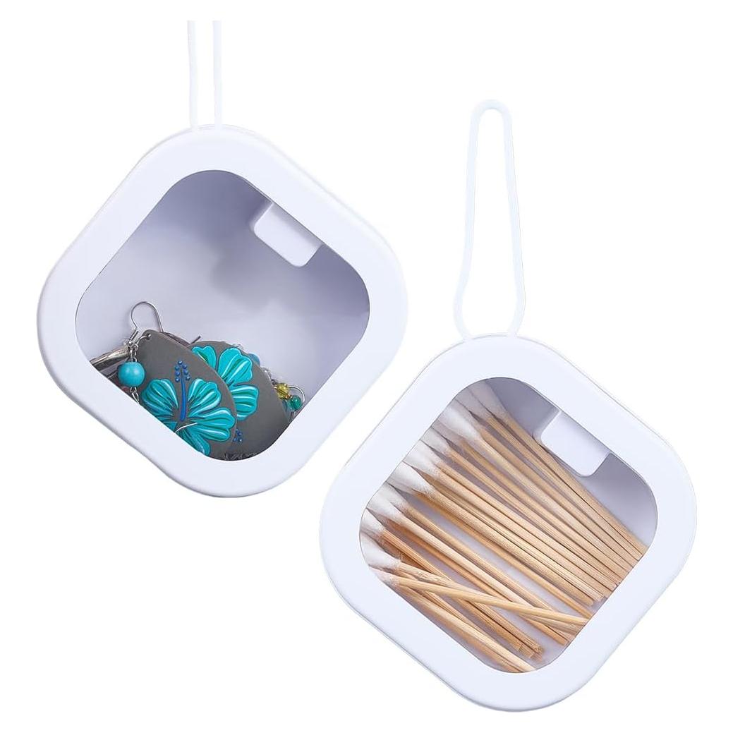 2 Piezas Organizador de Cabello SOFPLATE Blanco Transparente