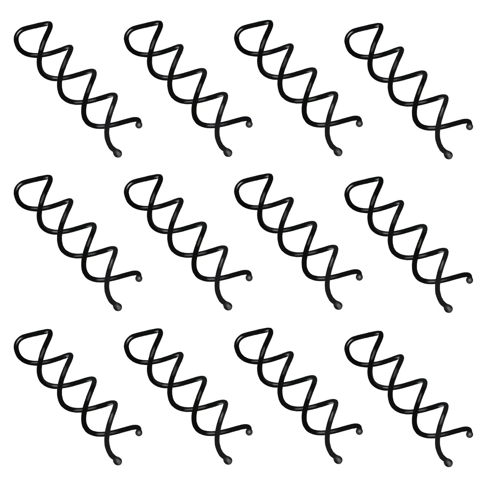 Clip de Cabello Espiral eBoot - 20 Piezas Negro, Peines para Moños