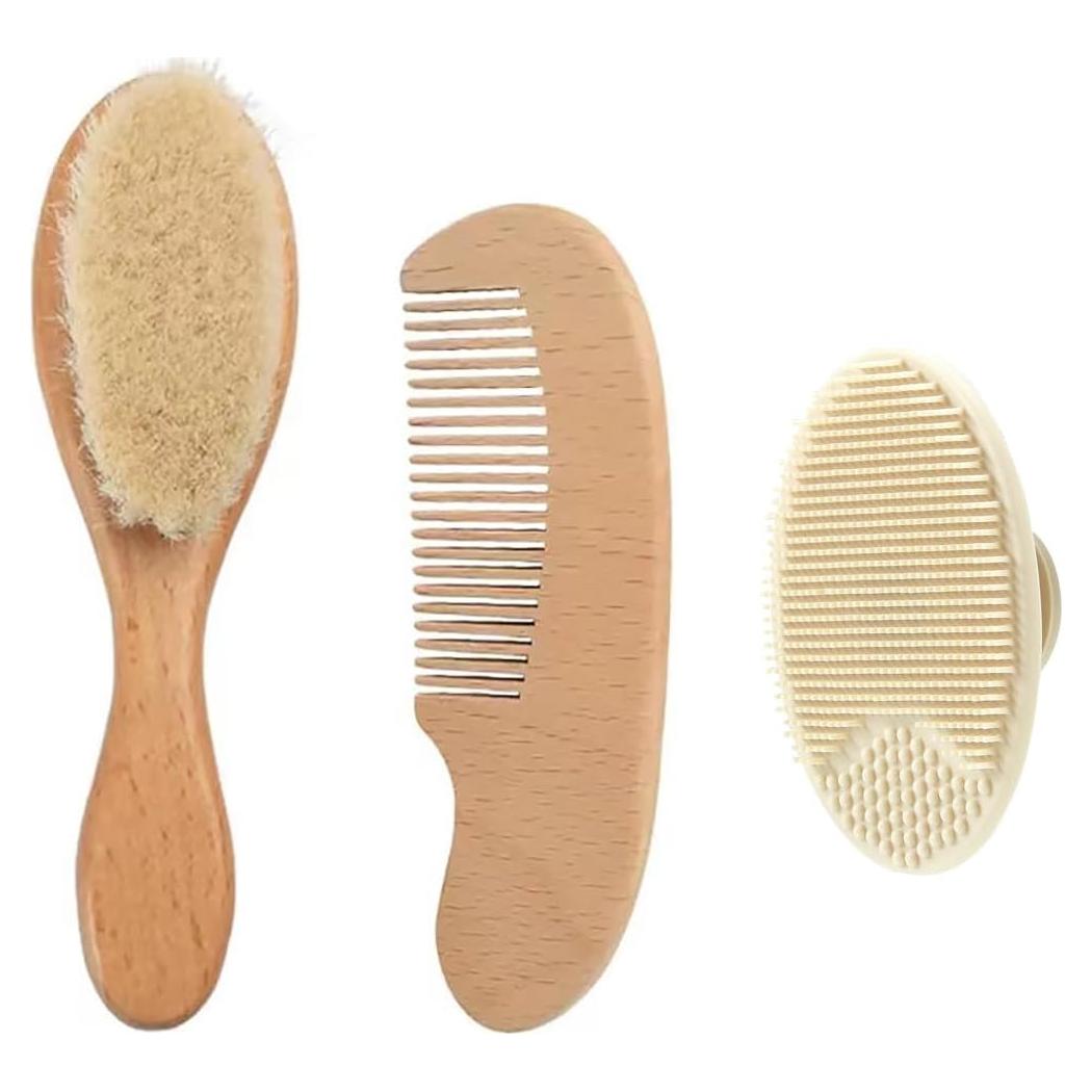 Set de Cepillo y Peine PandaEar para Bebés - 3 Piezas